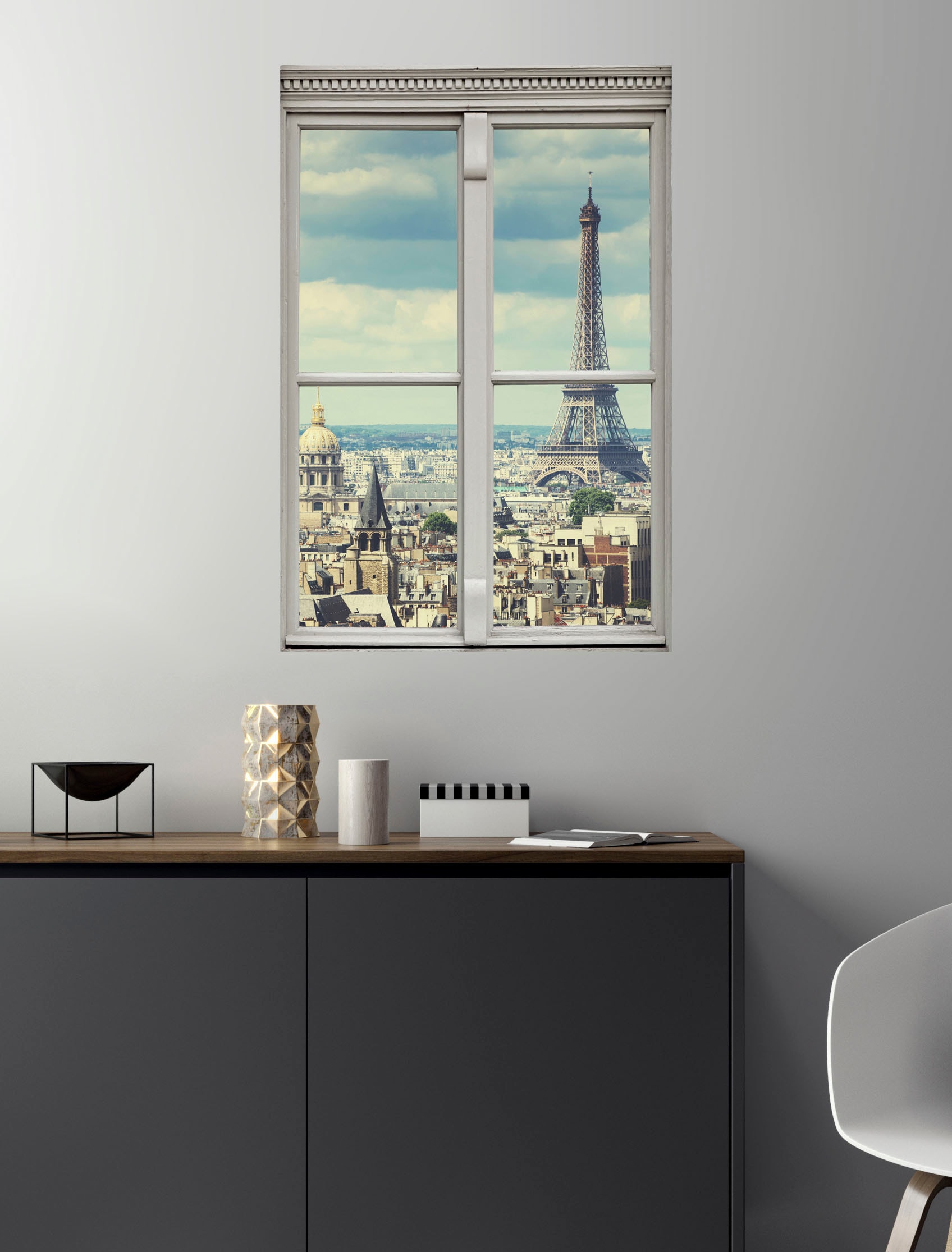 queence Wandsticker »Paris«, Wandsticker, Wandbild, selbstklebend, 3D, Fenster