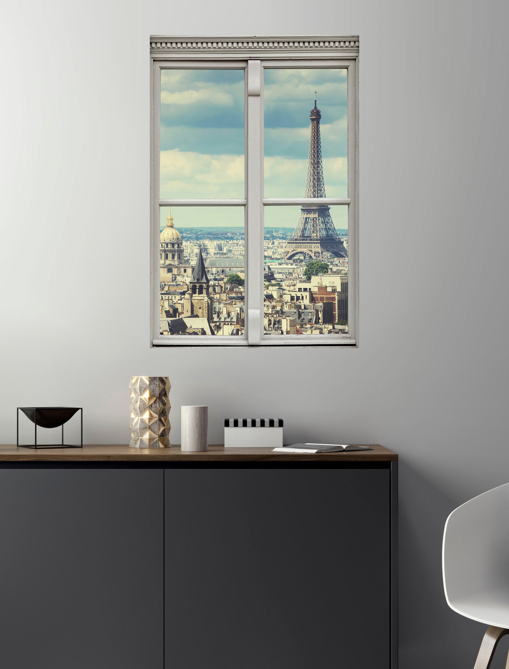 queence Wandsticker »Paris«, Wandsticker, Wandbild, selbstklebend, 3D, Fens günstig online kaufen