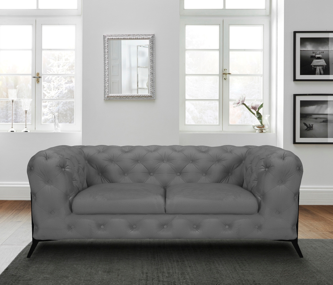 Leonique Chesterfield-Sofa "Amaury", aufwändige Knopfheftung, moderne Chest günstig online kaufen