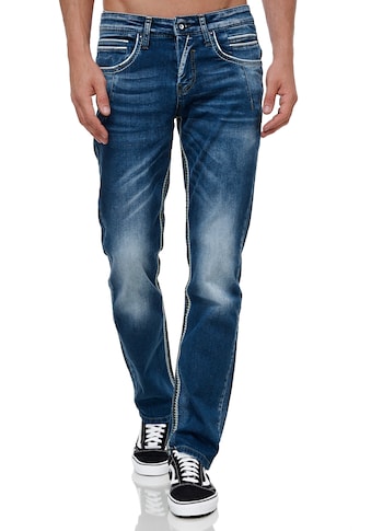Rusty Neal Straight-Jeans, mit trendigen Kontrastnähten kaufen