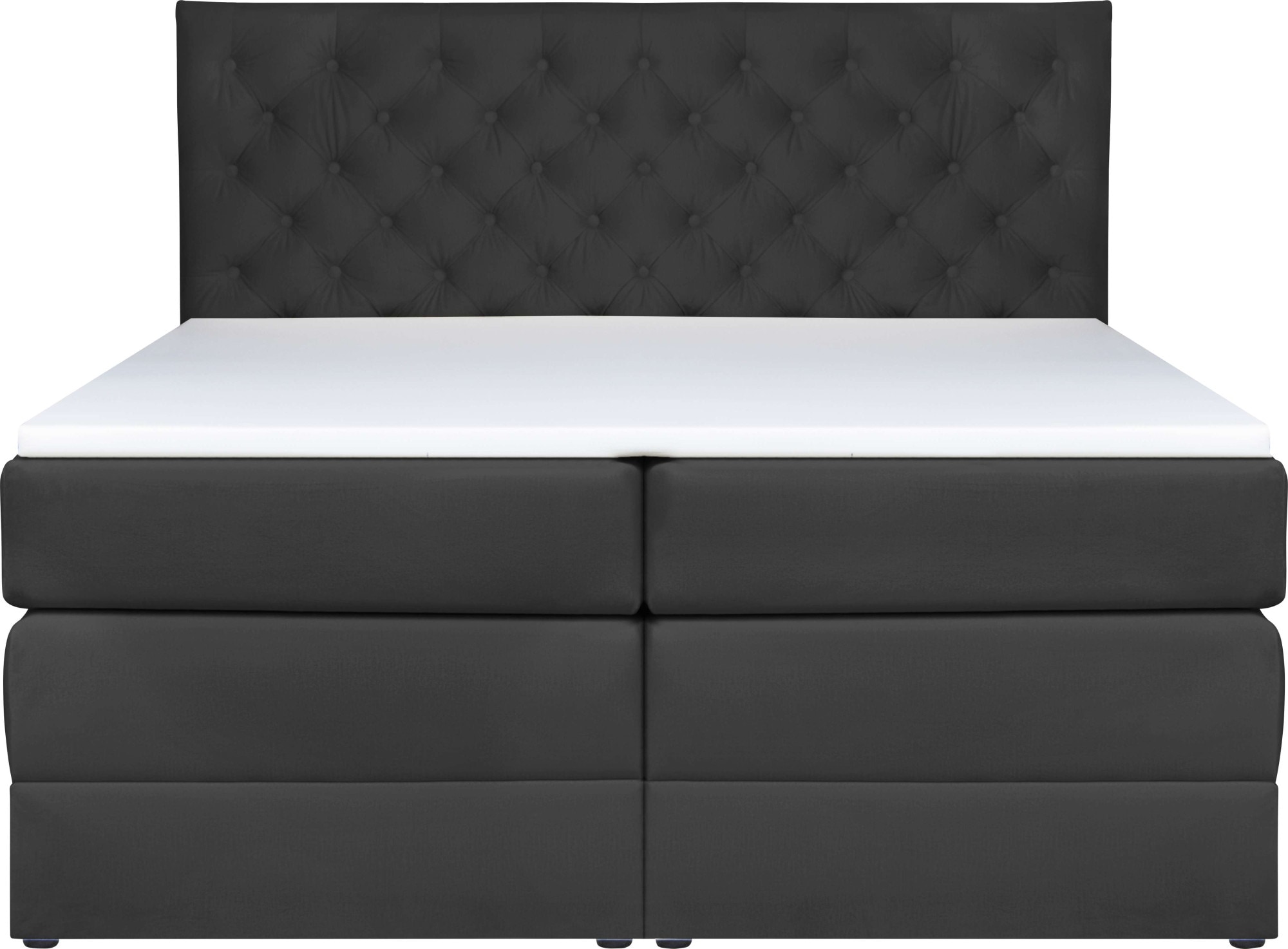 Home affaire Boxspringbett »SELJORD mit Bettkasten, Matratze und Topper, Breite 160 oder 180 cm« Bonnell- oder Taschenfederkernmatratze (H2, H3, H4), mit Knopfheftung