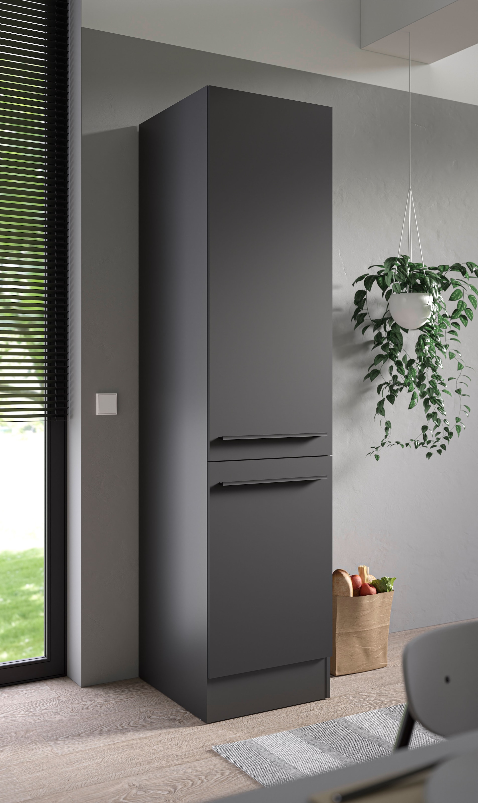 BASIC by Balculina Vorratsschrank »Jazz B/T/H 50x57x212cm« 1 Stk. tlg. Breite 50cm, Melaminbeschichtung