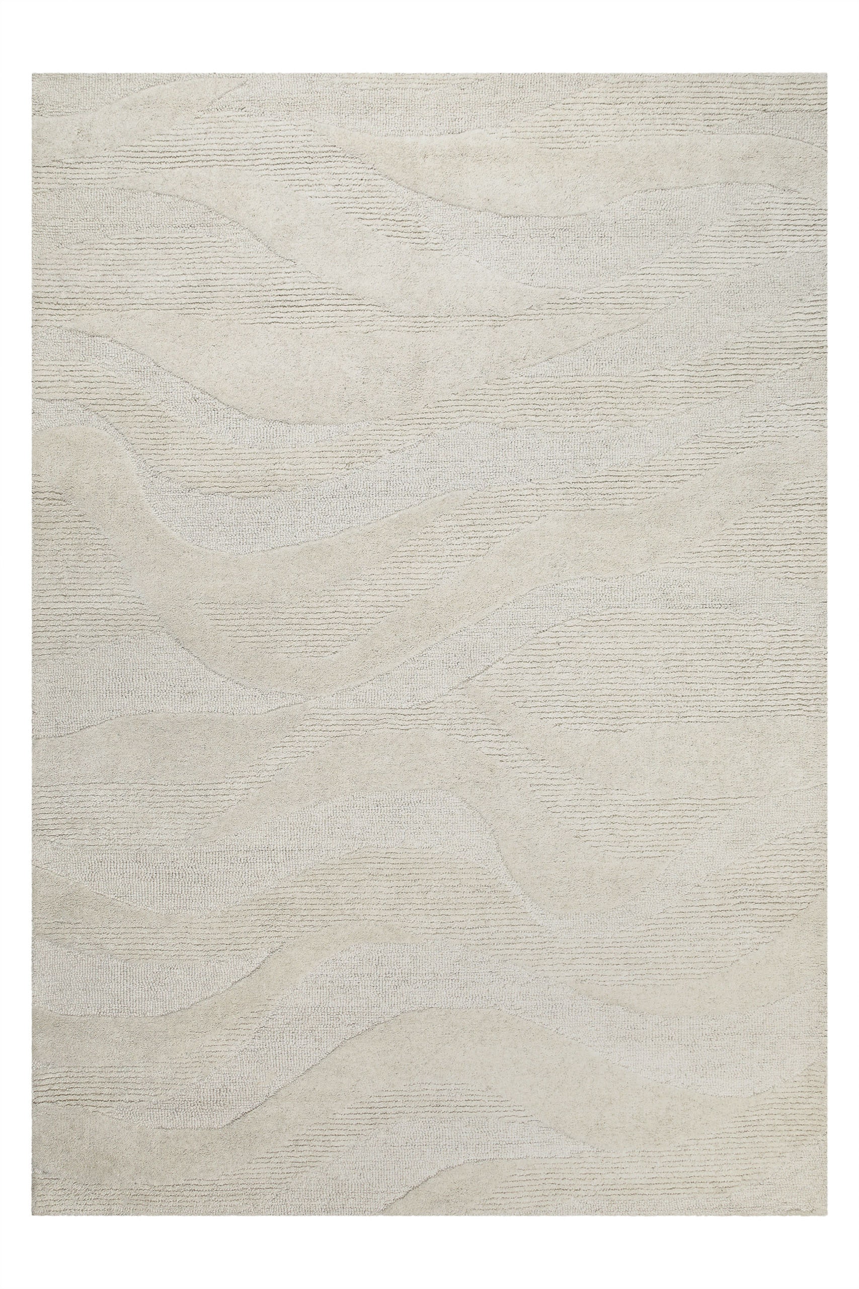 Wecon home Wollteppich »Hamptons THIRTYFOUR«, rechteckig, 15 mm Höhe, Läufer, Schurwolle, Kurzflor, Wohnzimmer, Schlafzimmer, Wellen