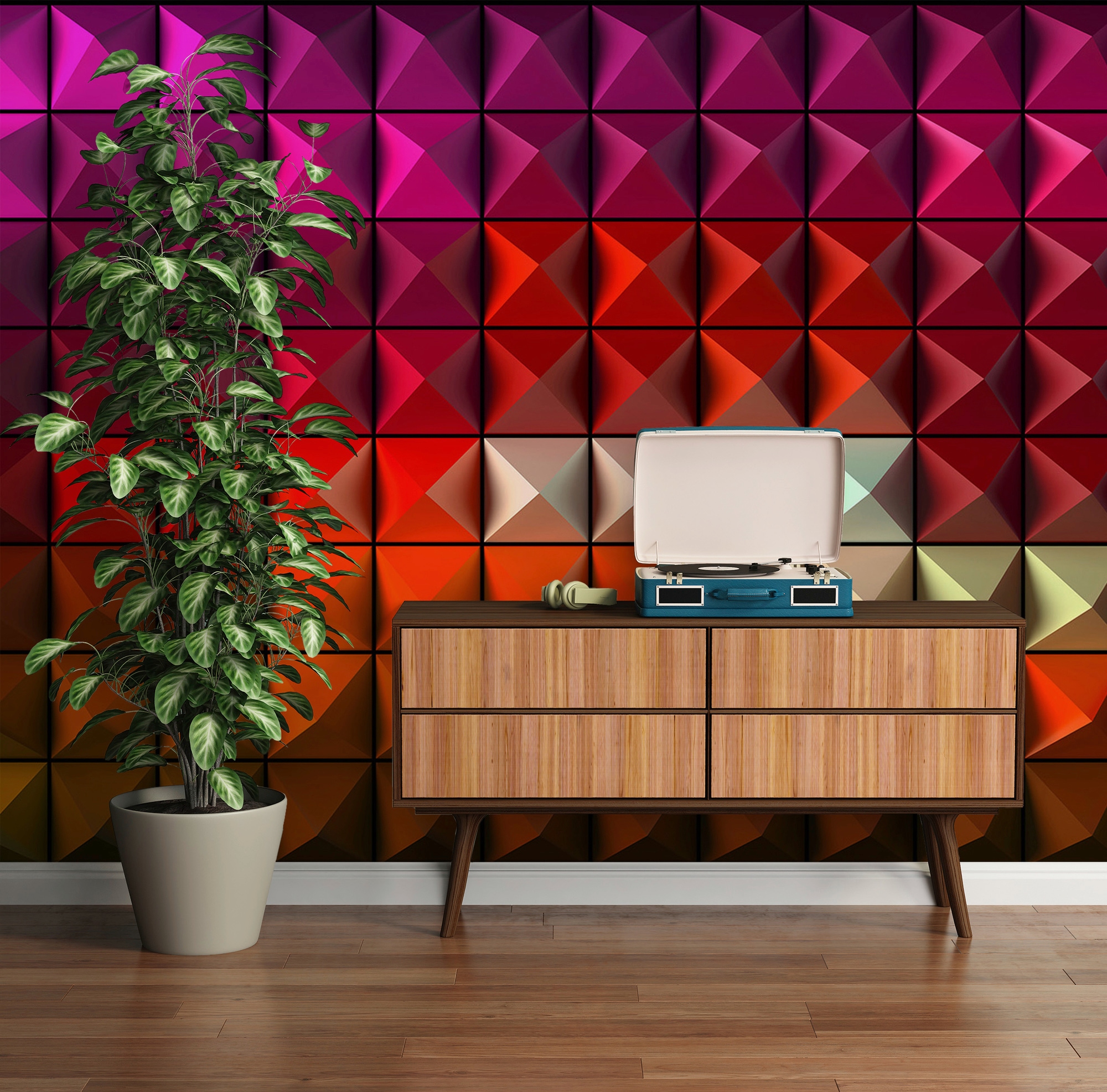 Architects Paper Fototapete »Colourfull 3D Blocks«, Vlies, Wand, Schräge