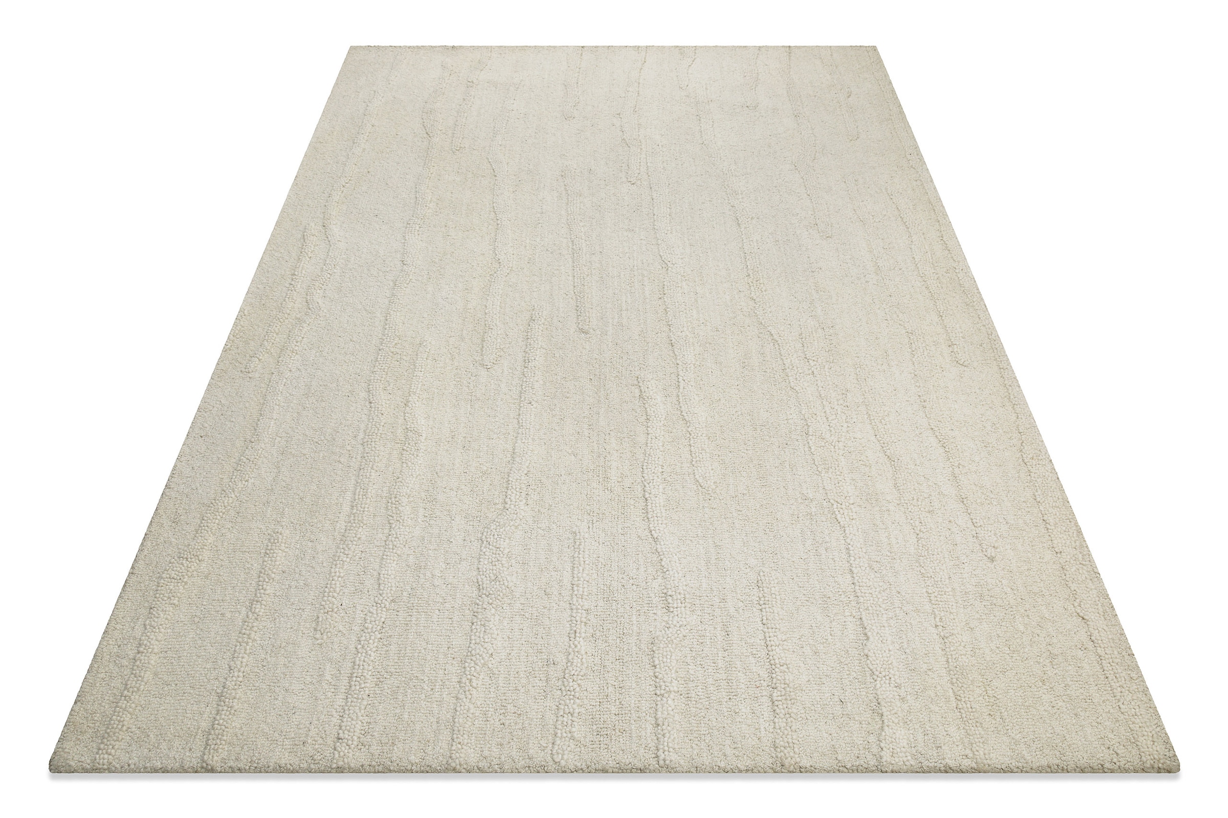 Wecon home Wollteppich »Hamptons TWENTY«, rechteckig, 15 mm Höhe, Läufer, Schurwolle, Kurzflor, Wohn- & Schlafzimmer, elegant, Streifen