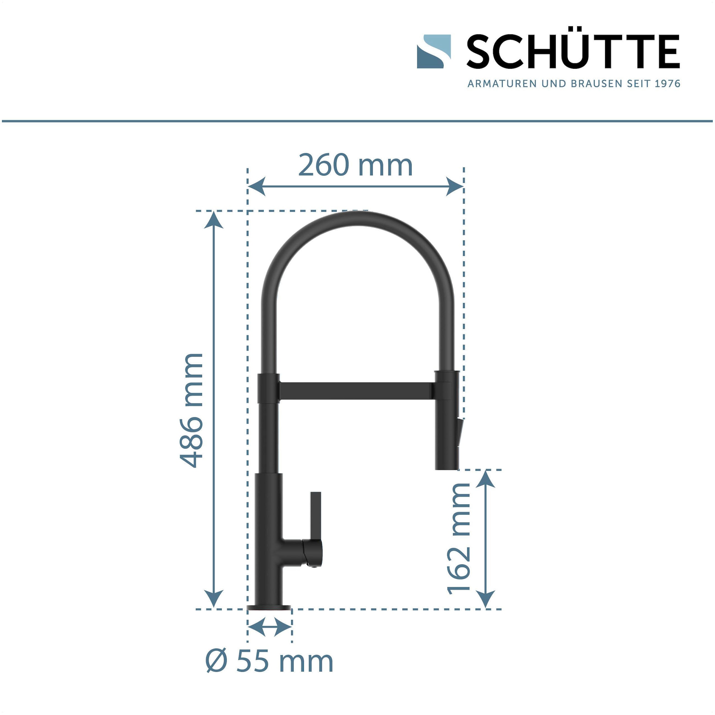 Schütte Spültischarmatur »MIAMI«, energiesparende Cold-Start-Funkt., 360° schwenkbar, 2-fach verstellbar