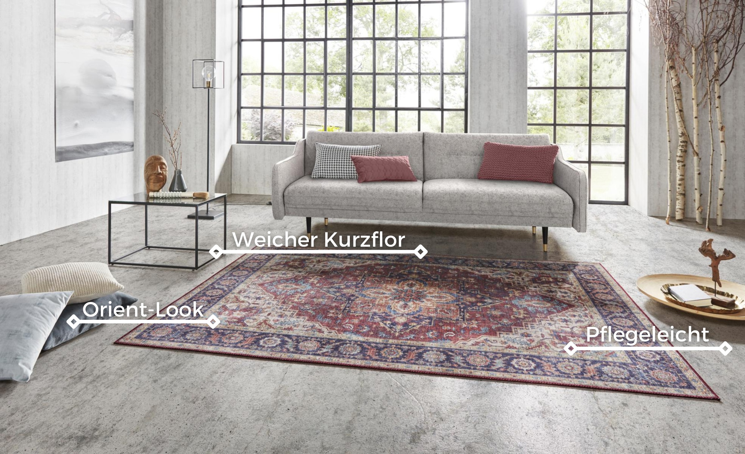 HANSE Home Teppich »Anthea«, rechteckig, 5 mm Höhe, Orientalisch, Läufer, Vintage, Wohnzimmer, Schlafzimmer, Esszimmer