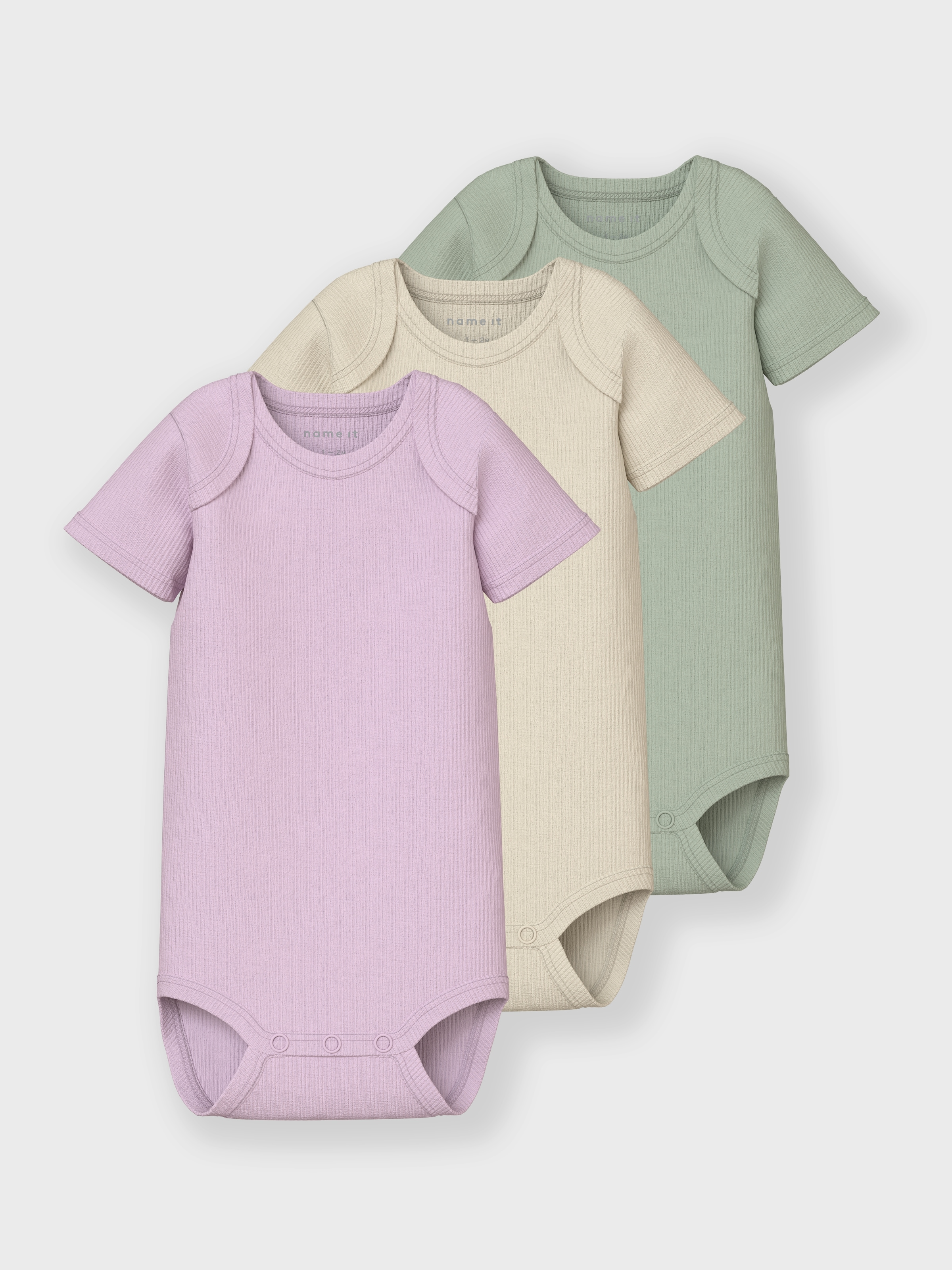 Name It Kurzarmbody »NBNBODY 3P SS SOLID RIB NOOS«