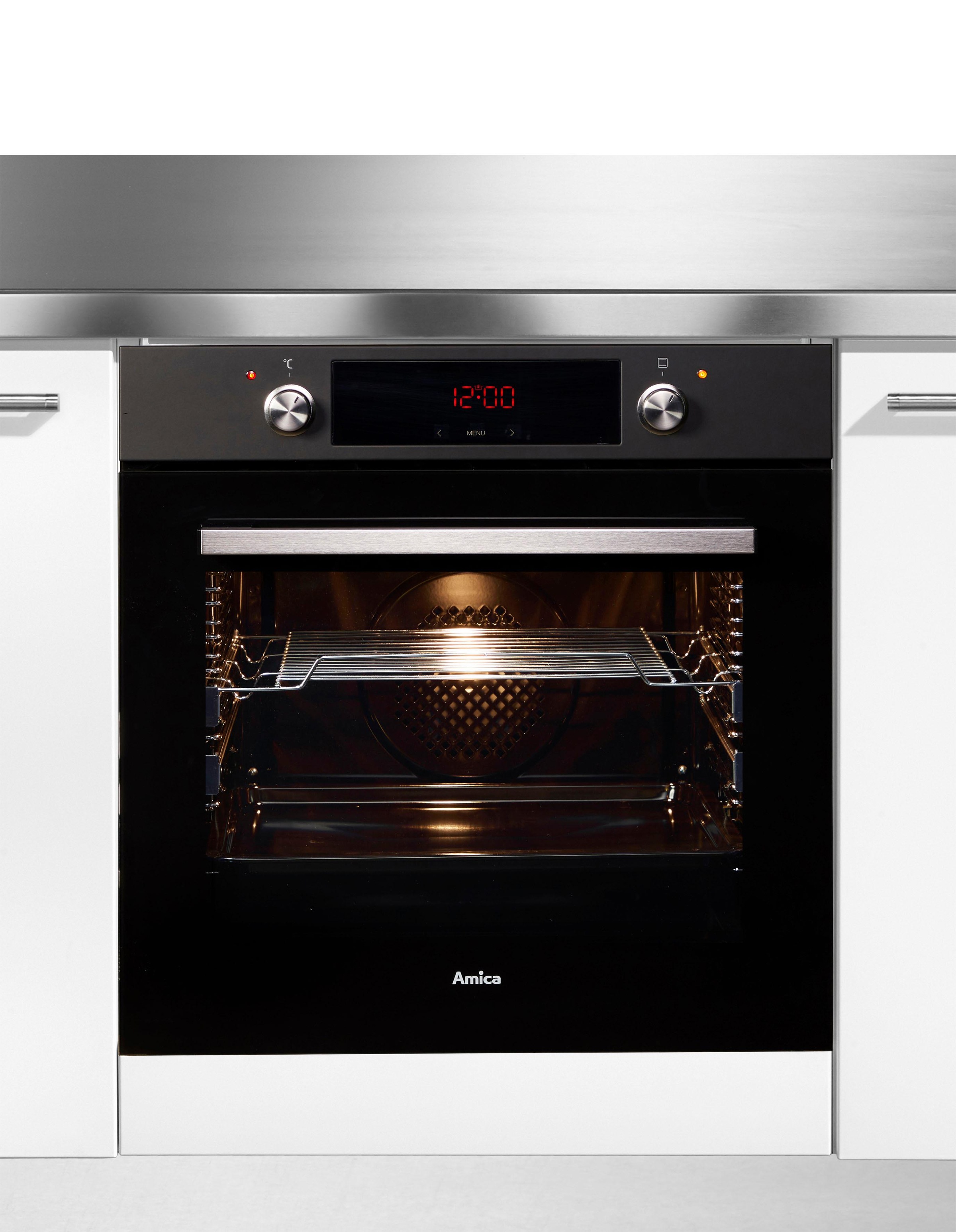 2. Bild von Amica Einbaubackofen »EBX 944 610 SM«, EBX 944 610 SM, mit 2-fach-Teleskopauszug, Simple Steam
