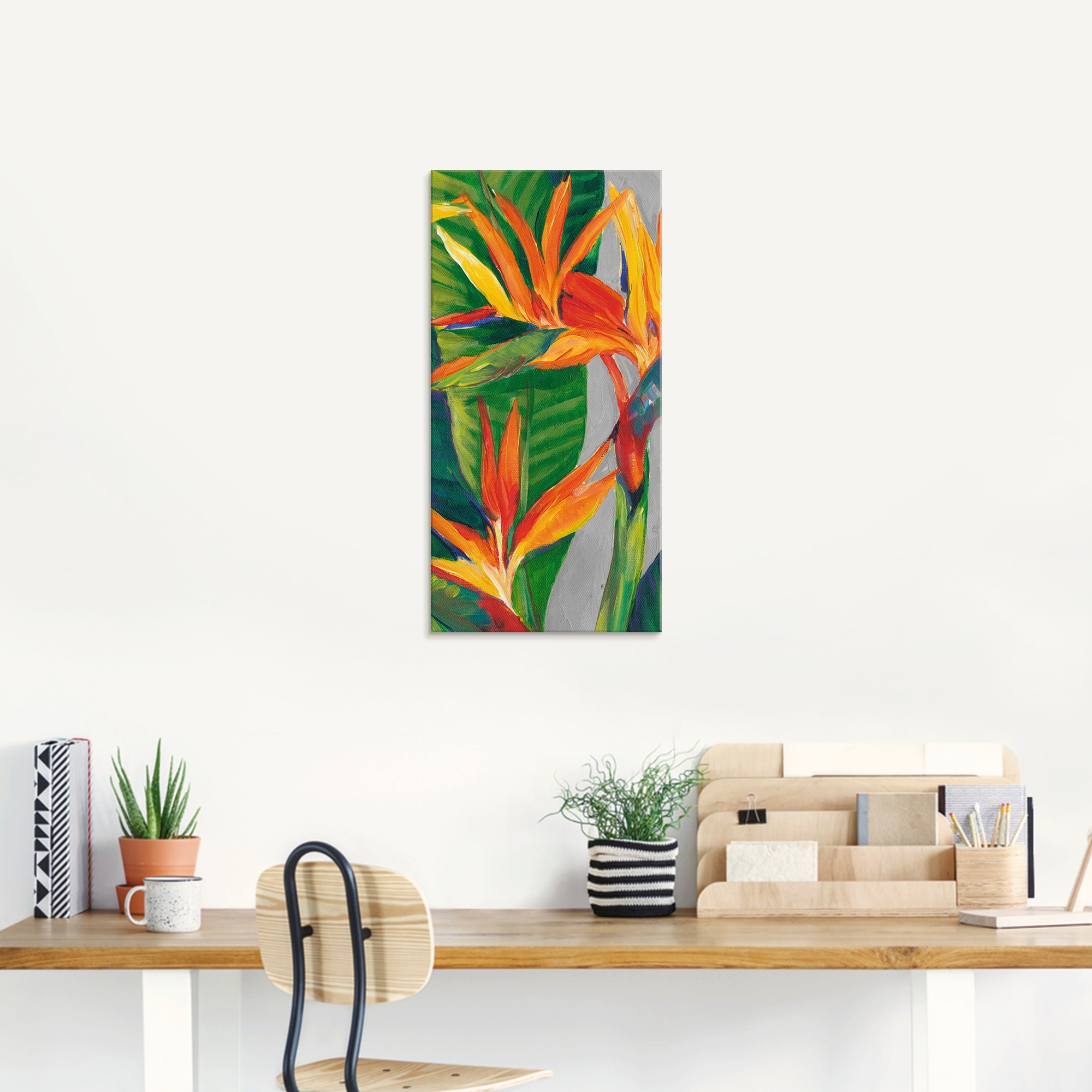 Artland Glasbild »Paradiesvogel II«, Pflanzen, (1 St.), in verschiedenen Größen