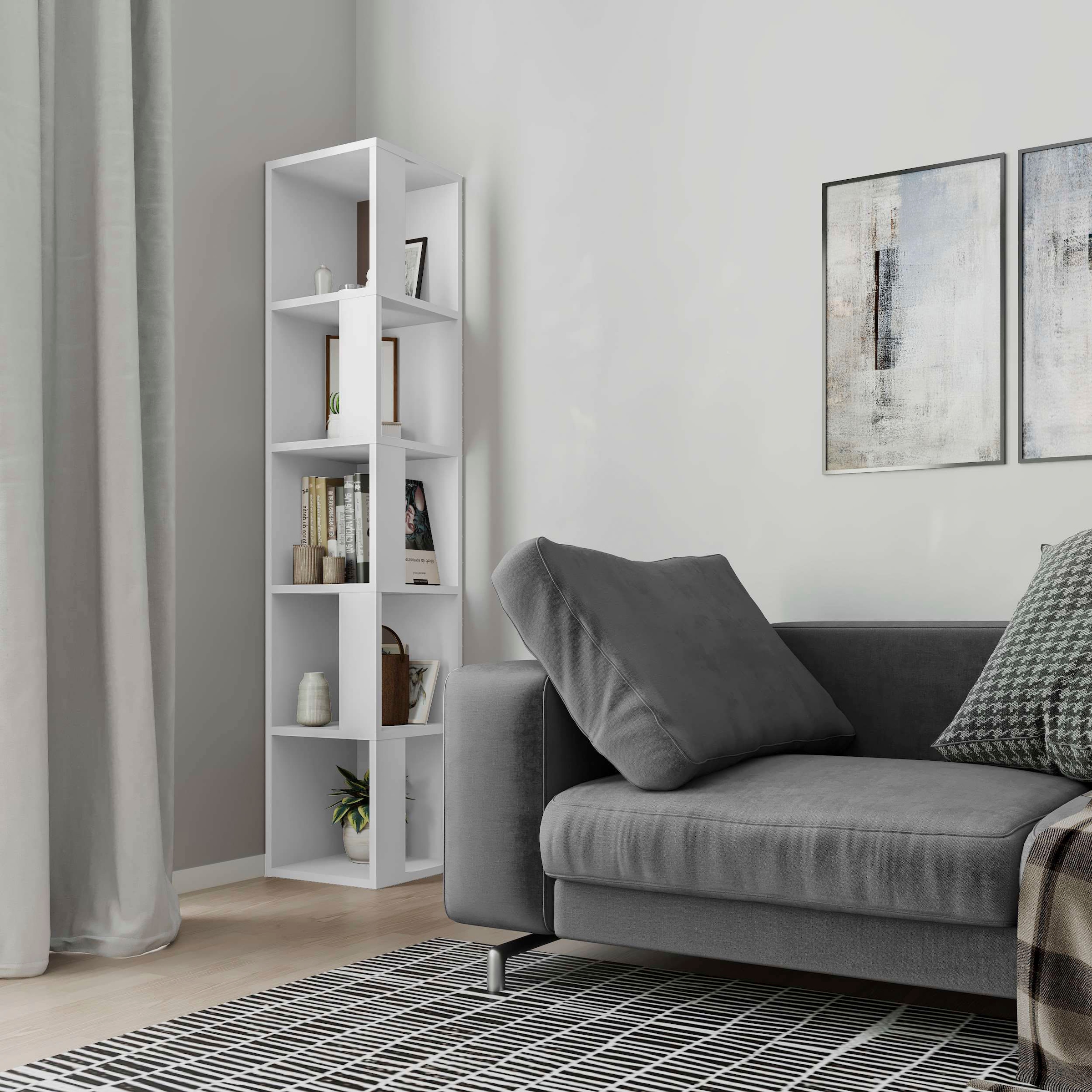 Decortie Bücherregal »Piano Bücherregal«, (Packung), Leichte Montage, Lagerung, Platzsparend