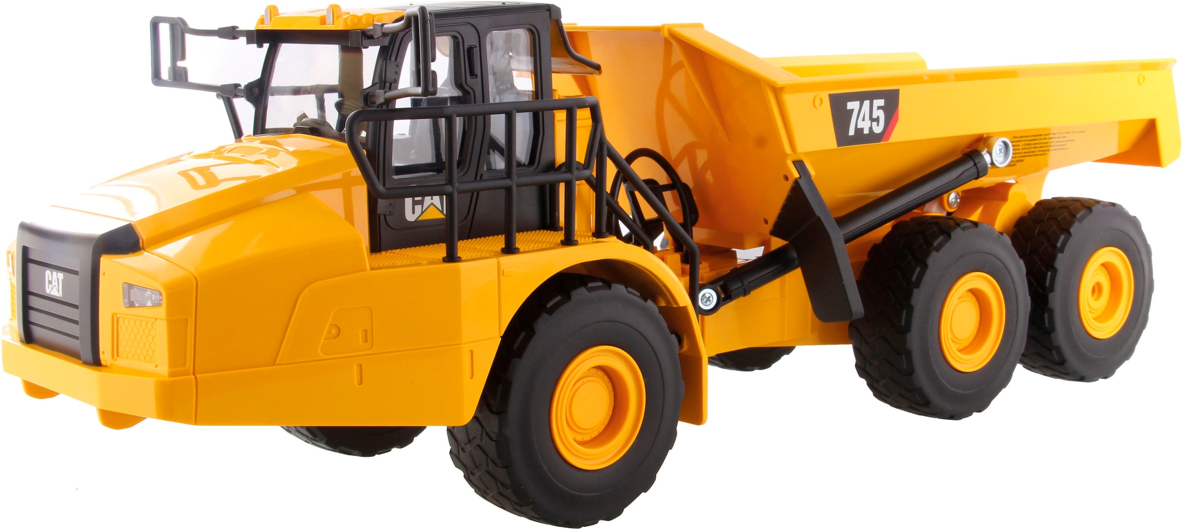 Carrera® RC-LKW »CAT 745 Gelenkmuldenkipper«, mit LED- und Soundfunktion