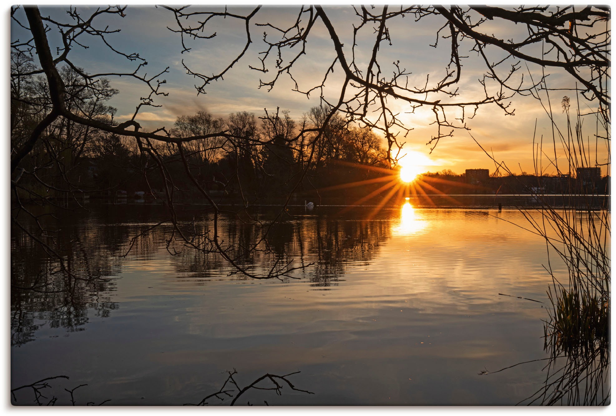 Artland Wandbild »Morgenzauber Wakenitz Lübeck«, Seebilder, (1 St.), als Al günstig online kaufen