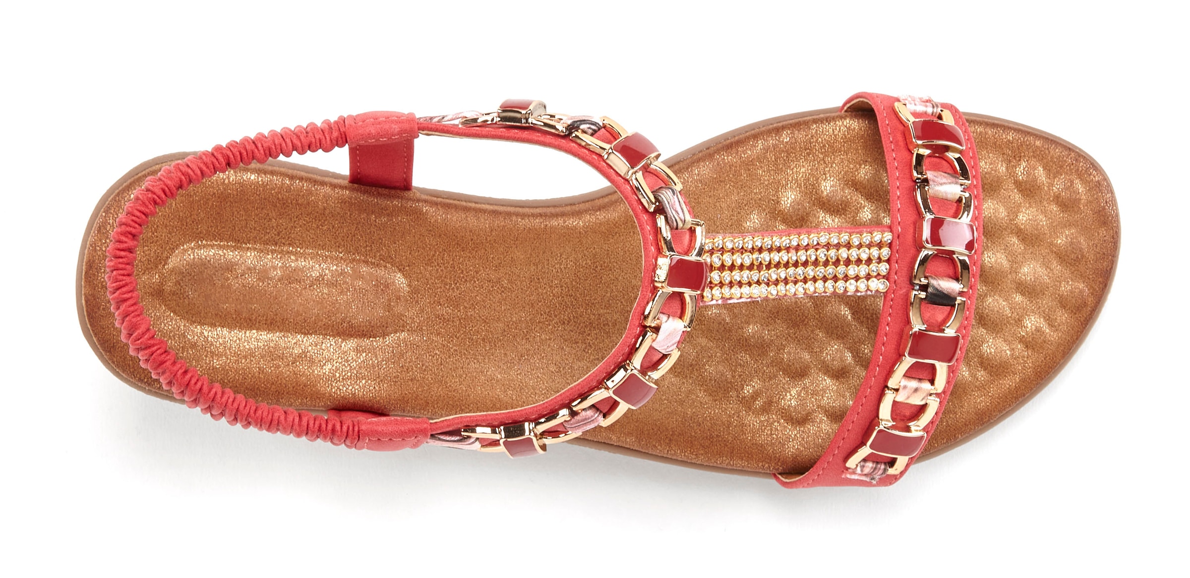 Vivance Sandalette »Sommerschuh«, Sandale, Sommerschuh mit Keilabsatz und elastischen Riemchen