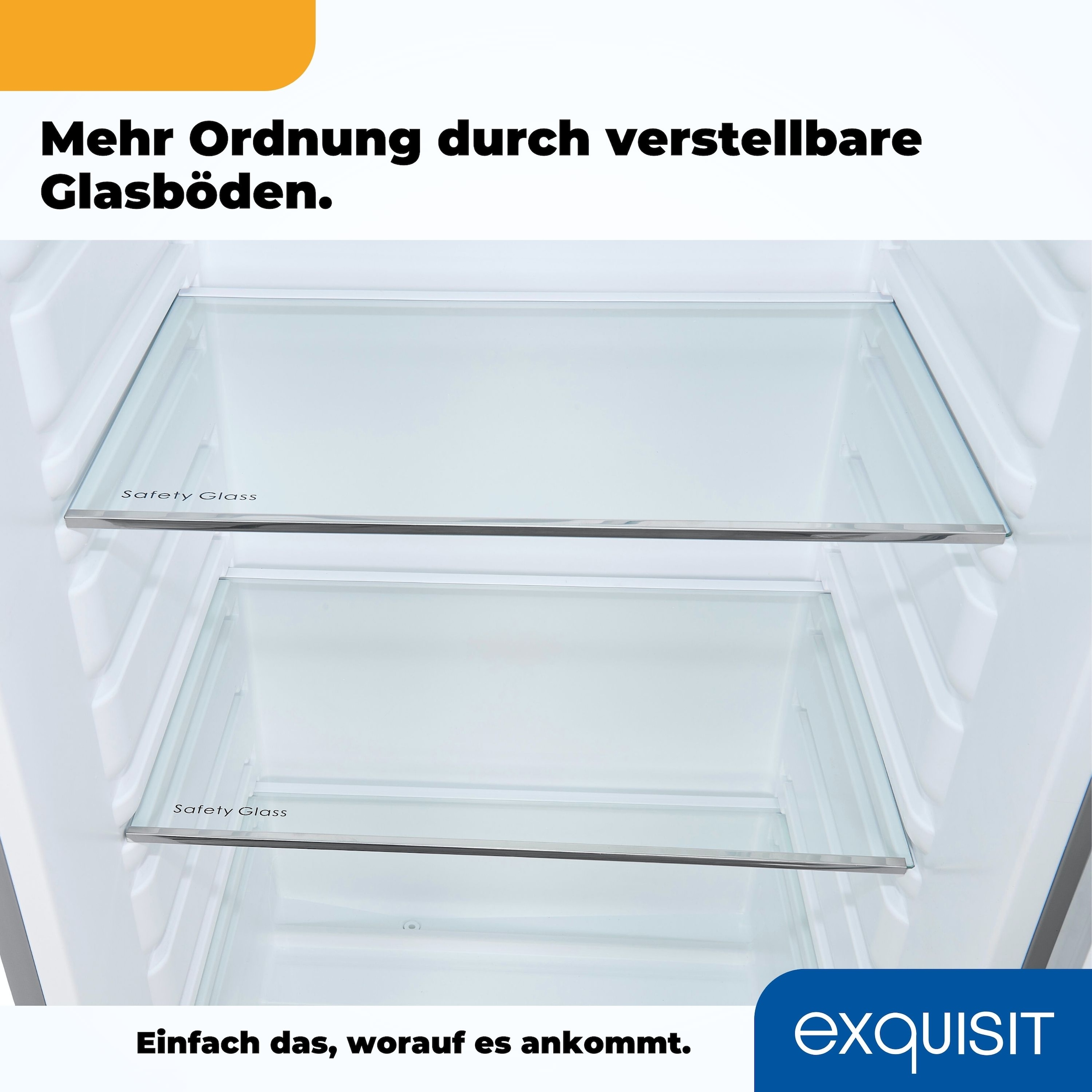 exquisit Vollraumkühlschrank »KS350-V-H-040D inoxlook«