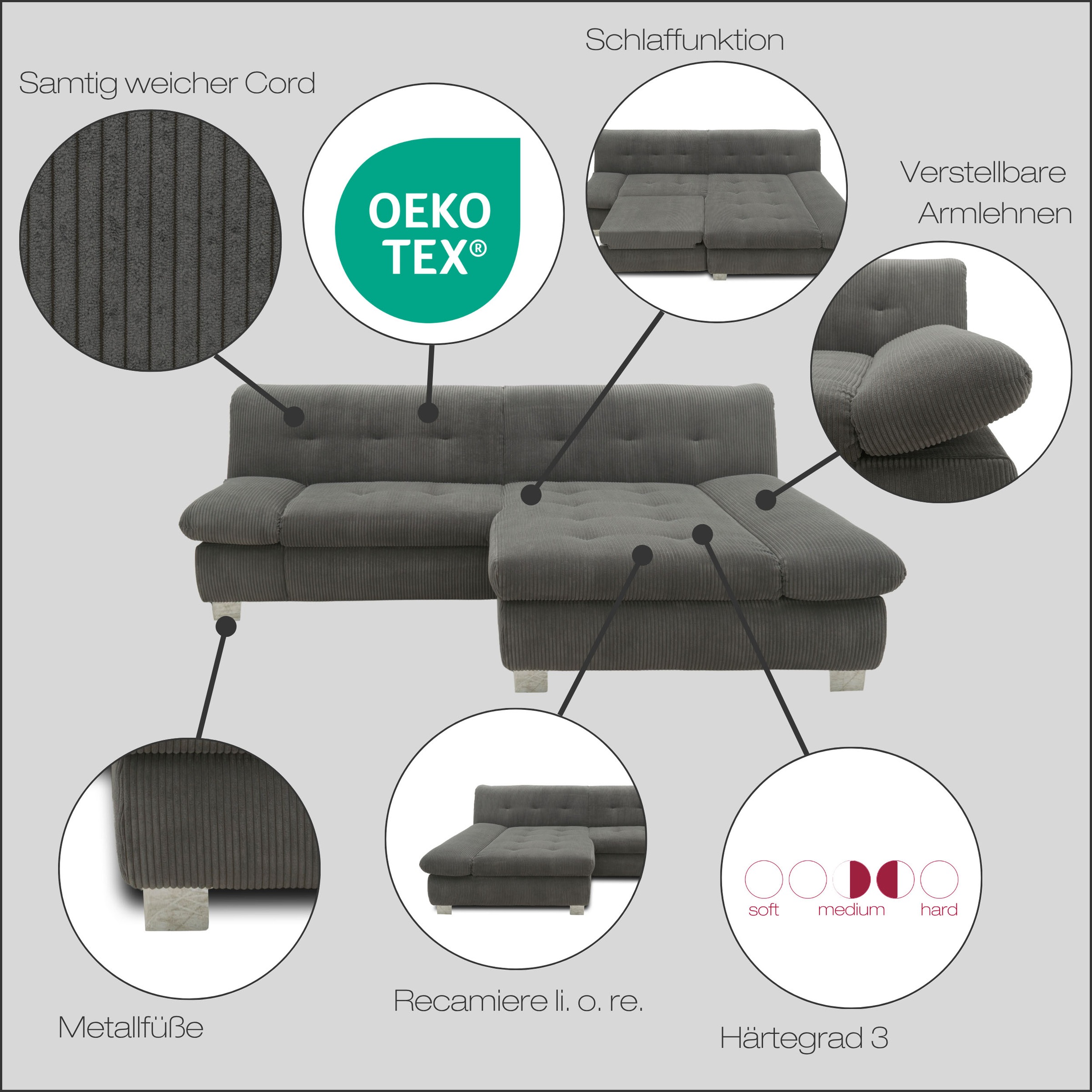 DOMO collection Ecksofa »100031«