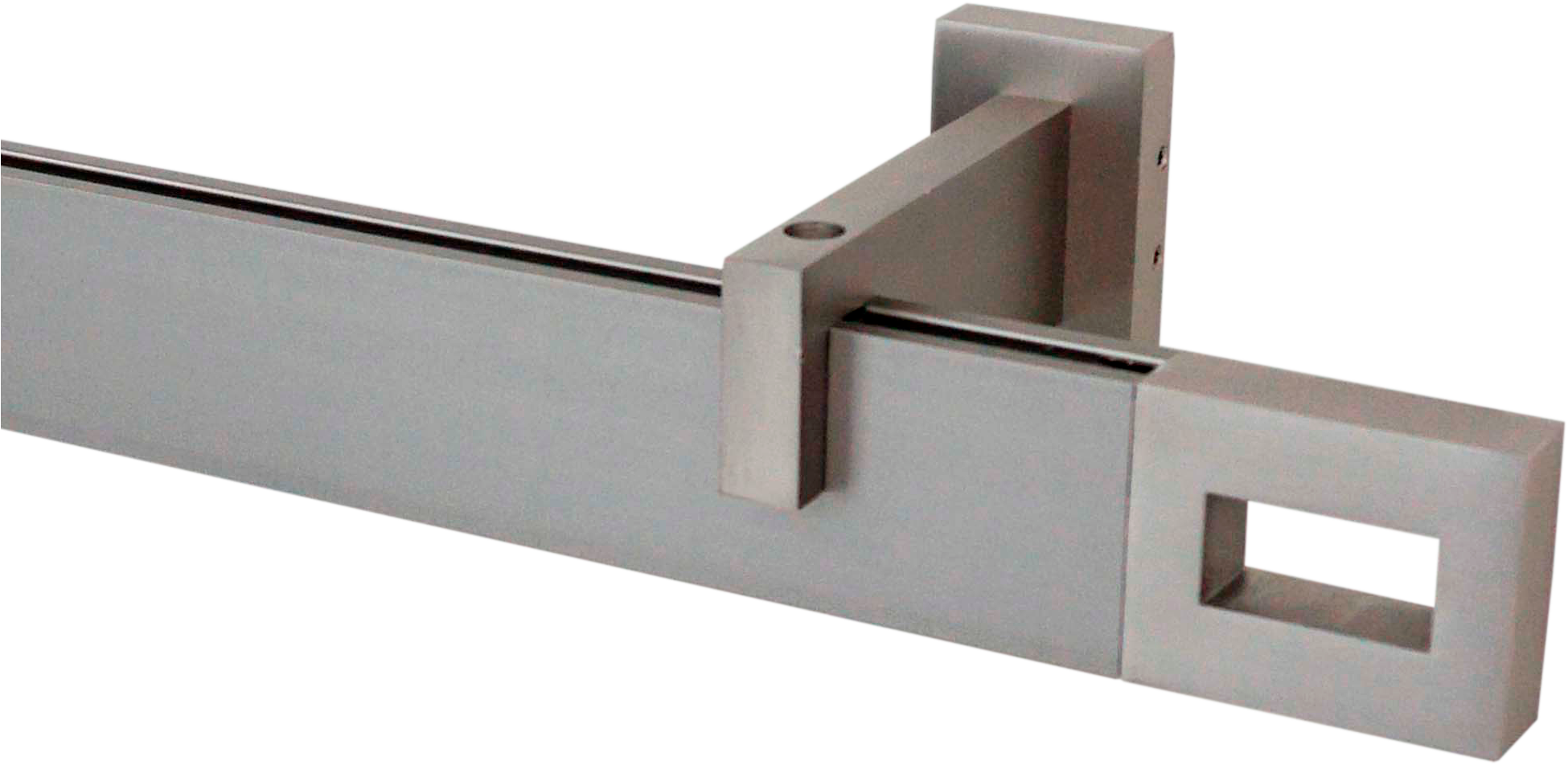 GARESA Gardinenstange »FLAT«, 1 läufig-läufig, Wunschmaßlänge, Rechteckprofil, Wandmontage, perfekter Lauf, modern, verlängerbar