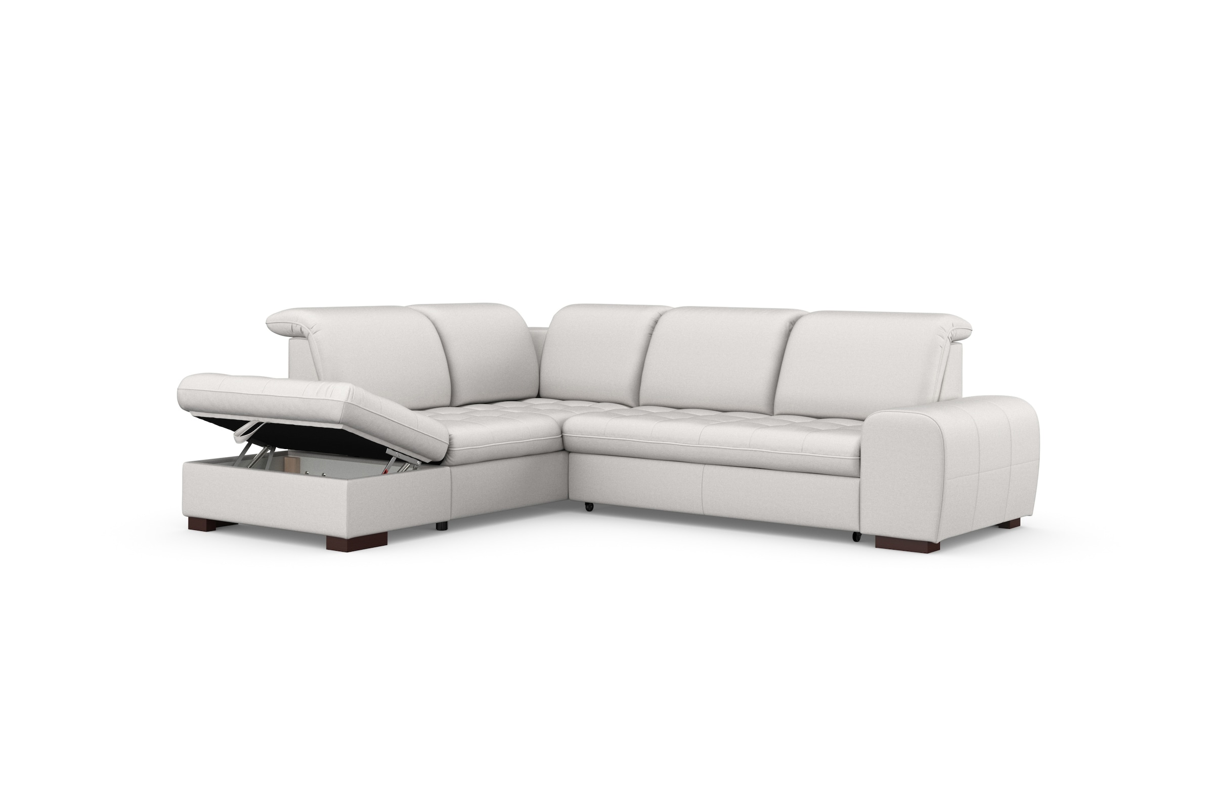 sit&more Ecksofa »Luxor L-Form«, wahlweise mit Bettfunktion, Stauraum und Kopfteilverstellung