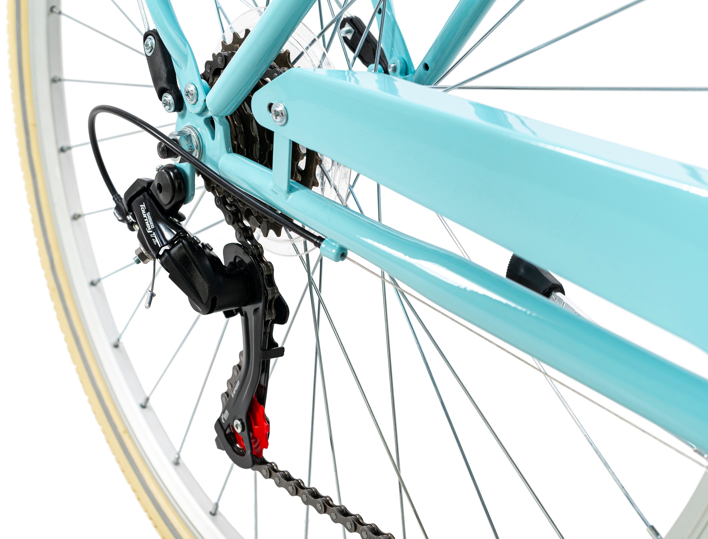 3. Bild von KS Cycling Cityrad »Swan«, 6 Gang, Shimano, Tourney Schaltwerk, Kettenschaltung, für Damen, Kettenschaltung