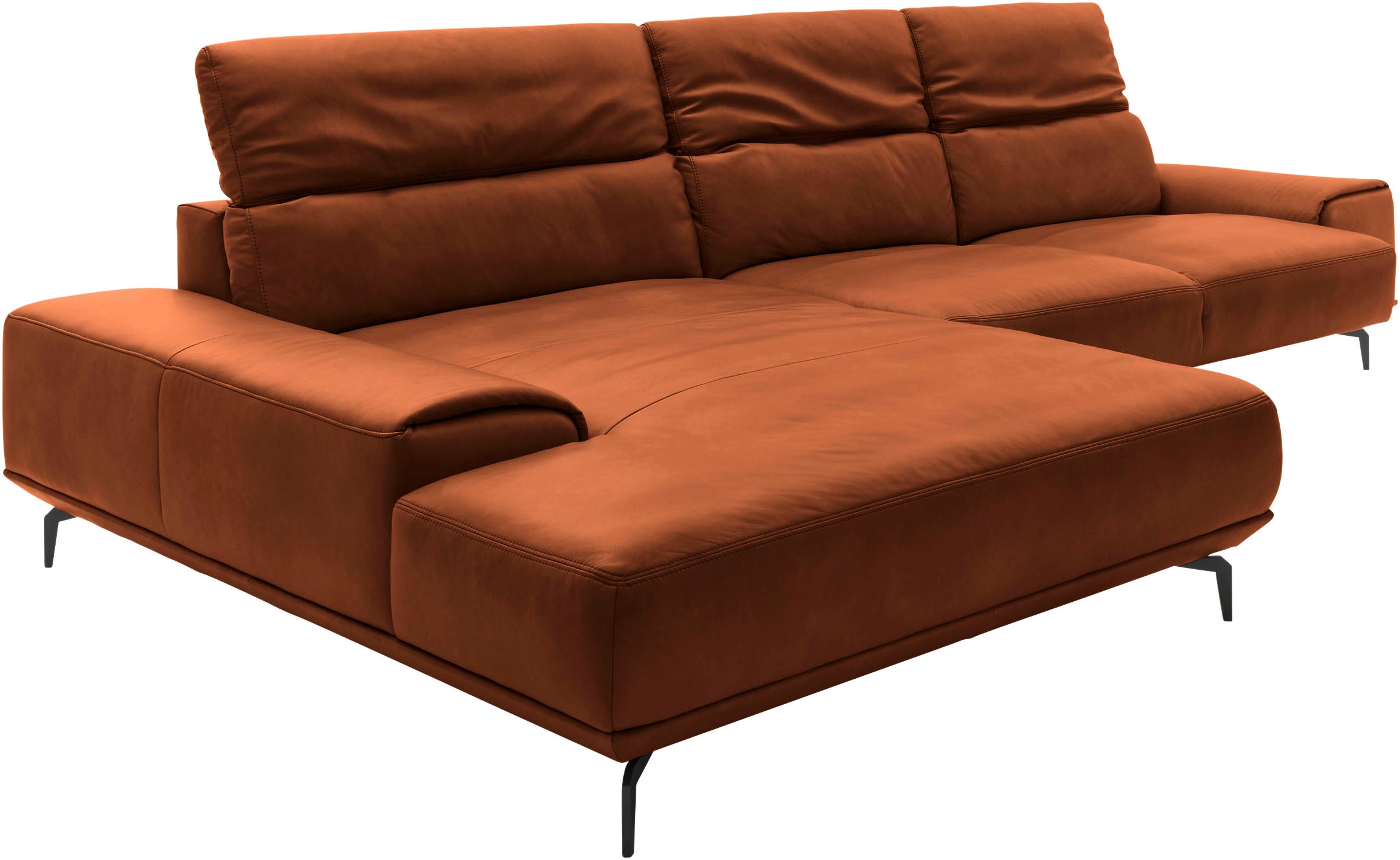 Musterring Wohnlandschaft »MR 2490«, Fuß Schwarz, Sitzhöhe 46cm, wahlweise mit Funktionen, Maße 342x207 cm