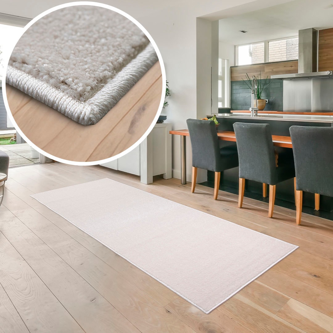 OTTO home Läufer »Pieter« rechteckig 9 mm Höhe mit besonders weichem Flor, Kurzflor, Design-Teppich, Melange-Effekt