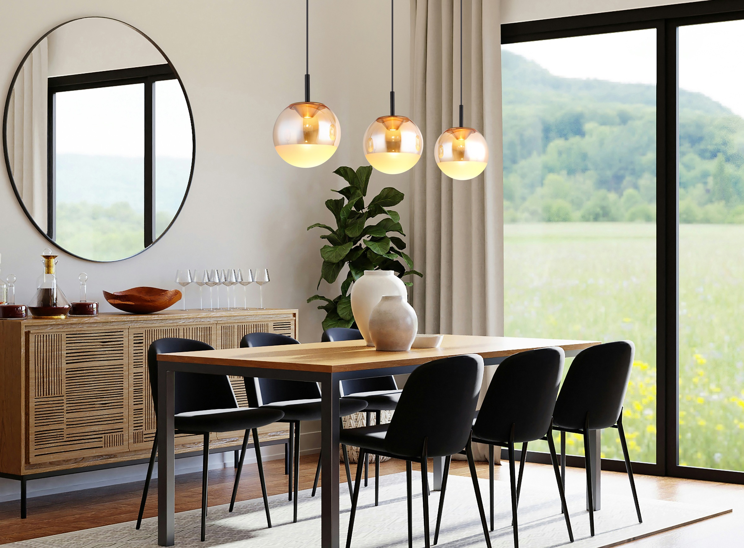 GLOBO LIGHTING Hängeleuchte »SEVERIN« LED-Modul 1 Stk. Warmweiß Hängelampe günstig online kaufen