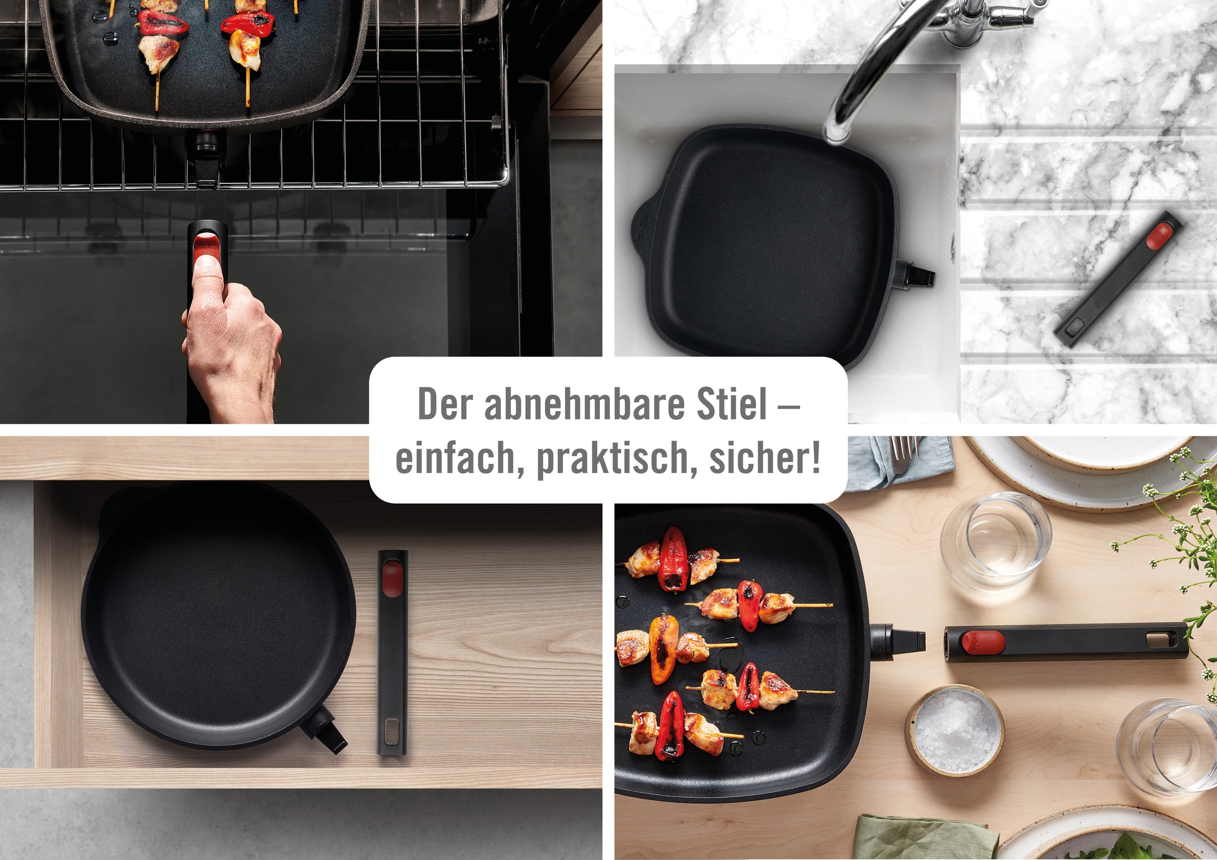 WOLL MADE IN GERMANY Wok »Eco Logic QXR«, Aluminiumguss, (1 tlg.) günstig online kaufen