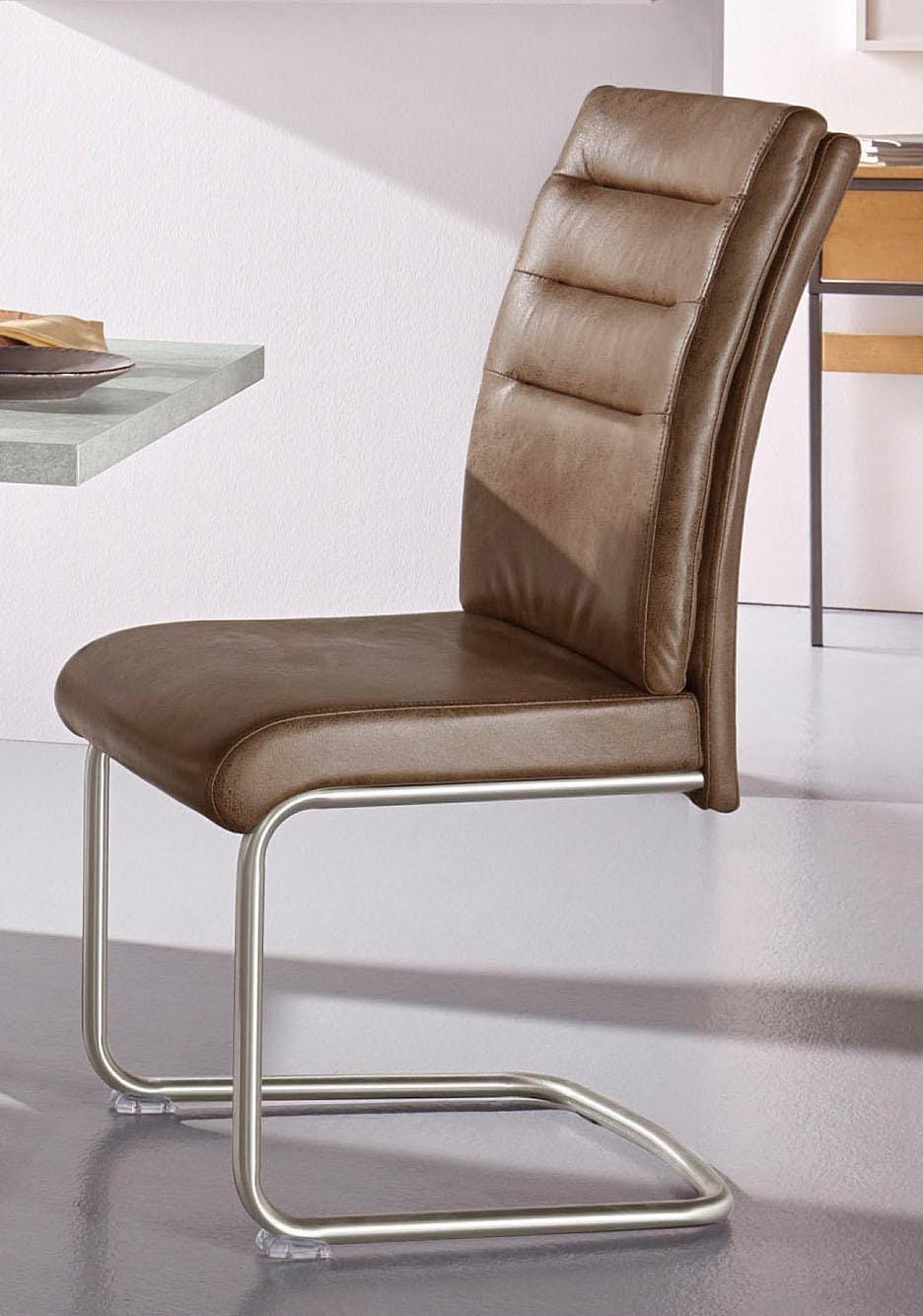 HELA Esszimmerstuhl »Paula Freischwinger« (Set) 4 Stk.mit Echtedelstahlgest günstig online kaufen