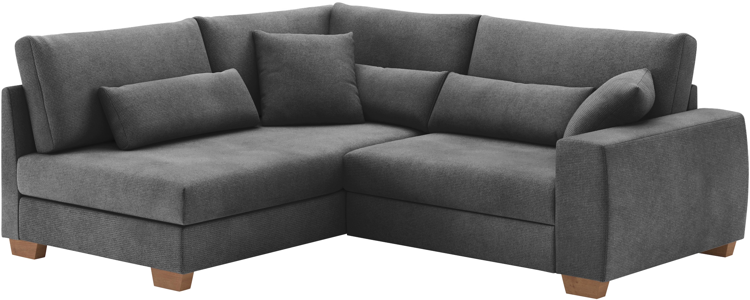 Mr. Couch Ecksofa »Helena L-Form, bis 140 kg belastbar«, mit Taschenfederkern, wahlweise mit Bettfunktion