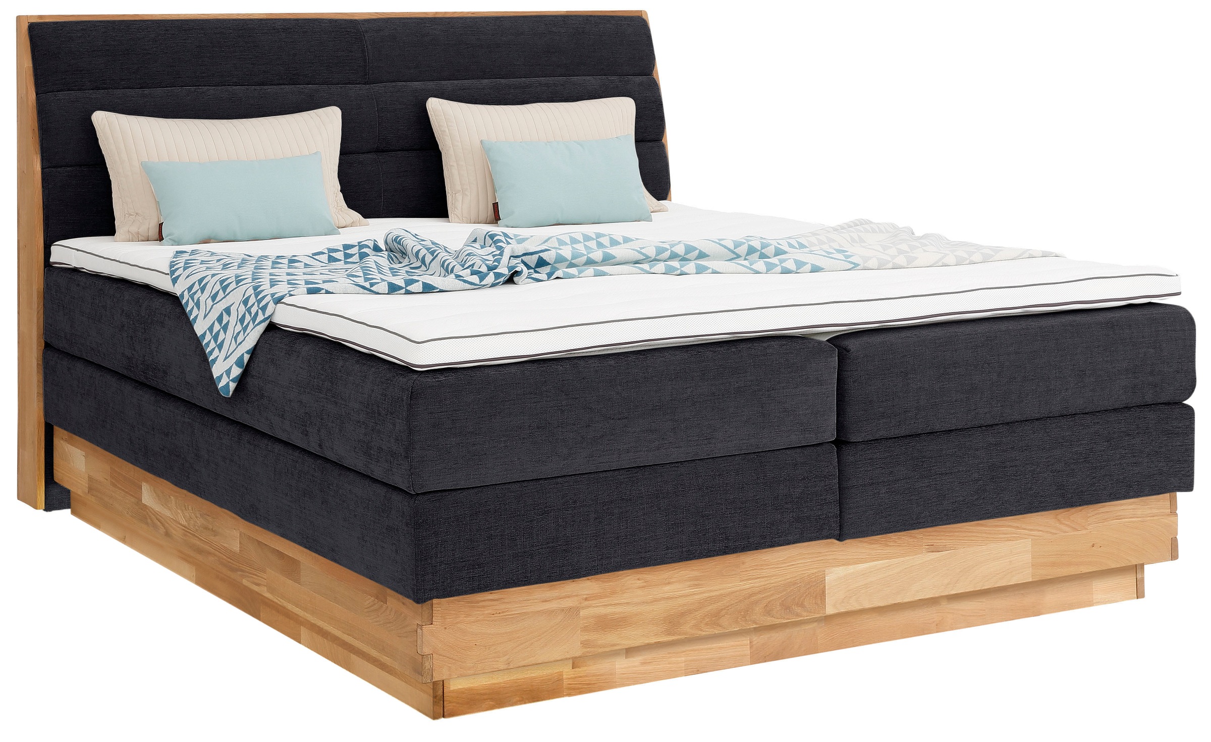 OTTO products Boxspringbett »Jenna«, ohne LED-Beleuchtung, mit zertifiziert günstig online kaufen