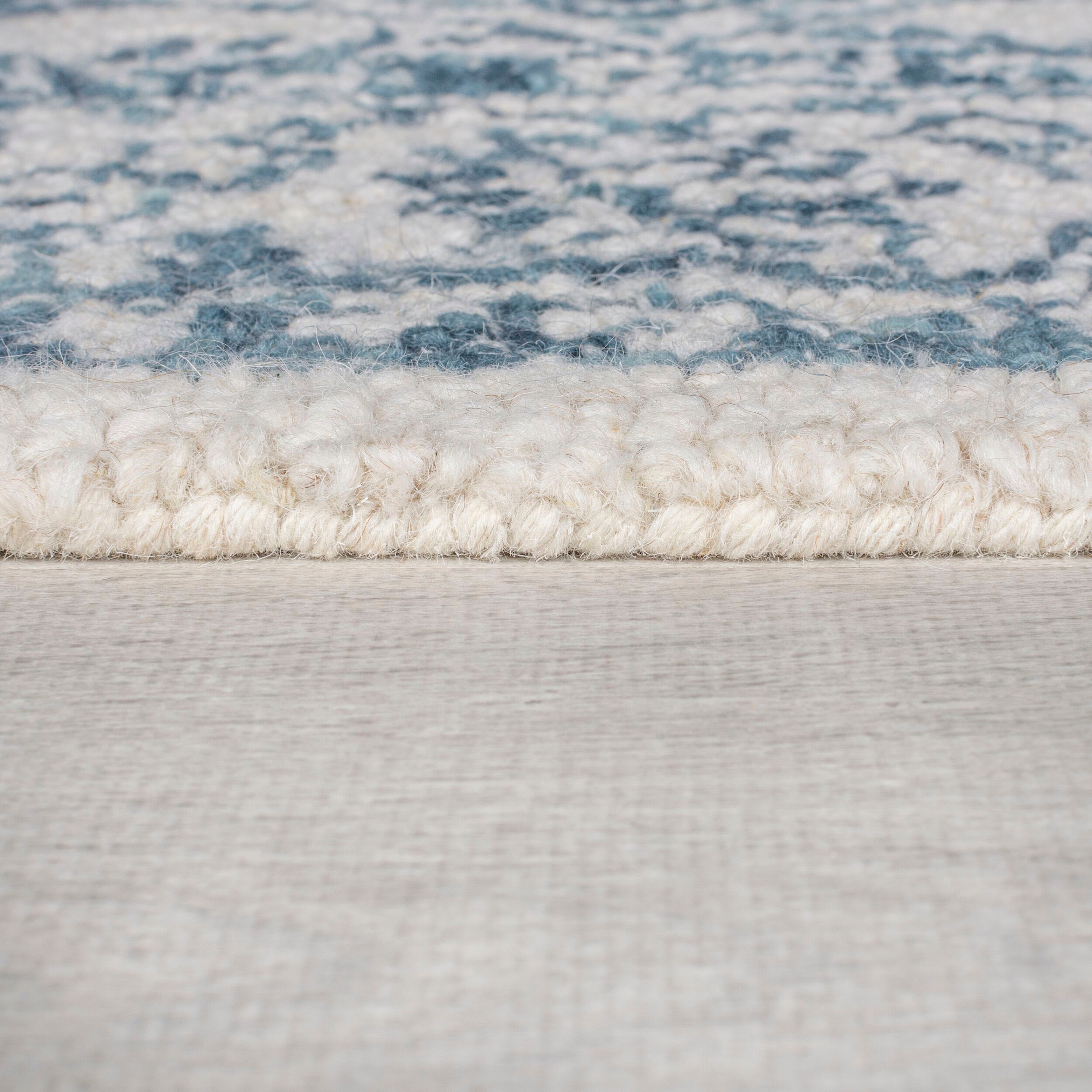 FLAIR RUGS Wollteppich »Yasmin mit Blumenmuster«, rechteckig, 10 mm Höhe, Handgearbeitet