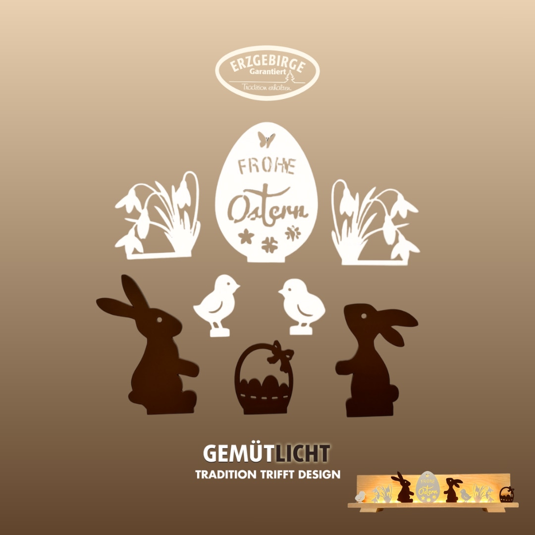 Weigla Dekofigur »Figurenset "Ostern" für WEIGLA Dekosockel, aus Holz« Erzg günstig online kaufen