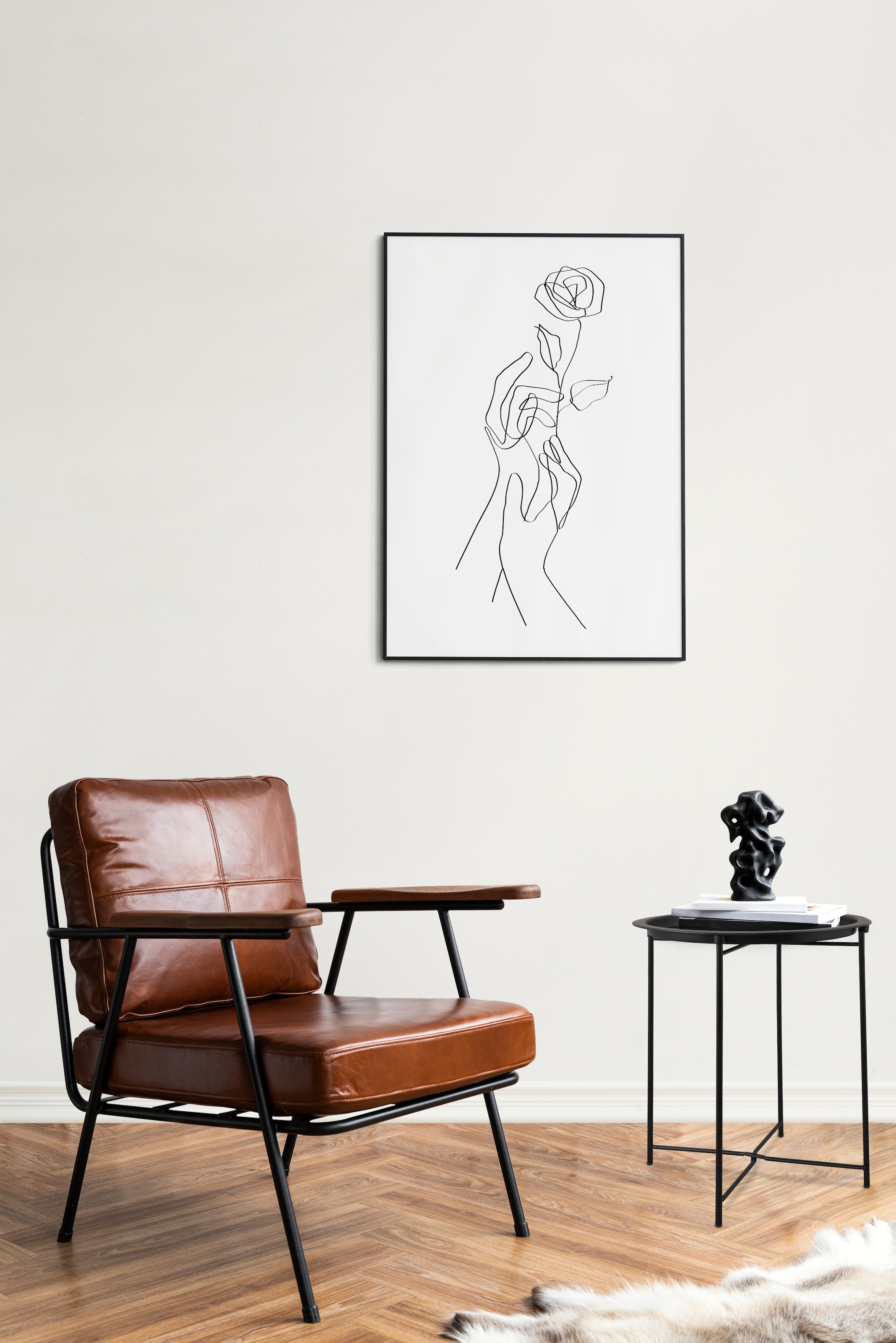 MIRRORS AND MORE Beistelltisch »Carolina«, (1 St.), schwarzes Metallgestell günstig online kaufen