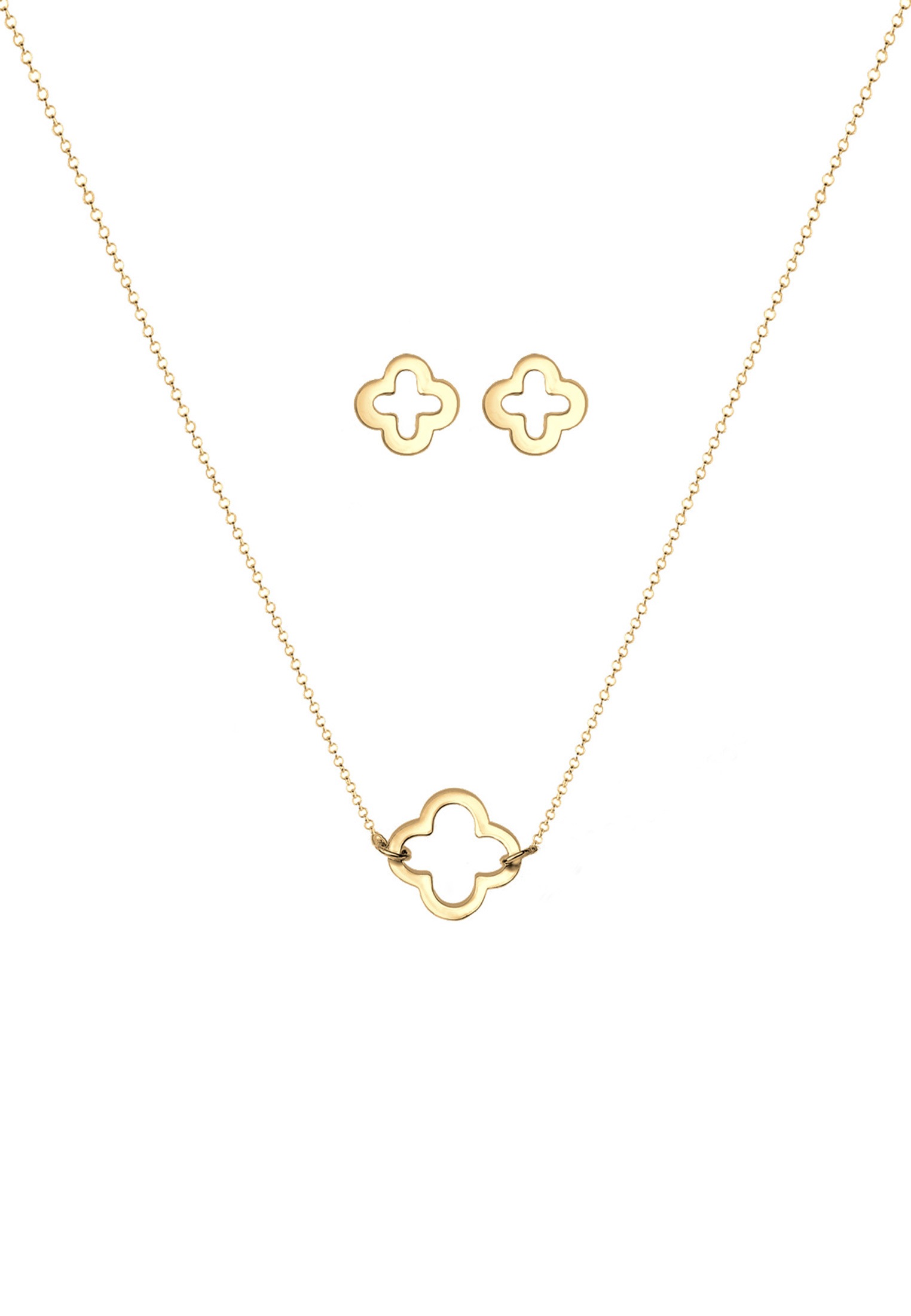 Elli Schmuckset »Kleeblatt 925 Sterling Silber«