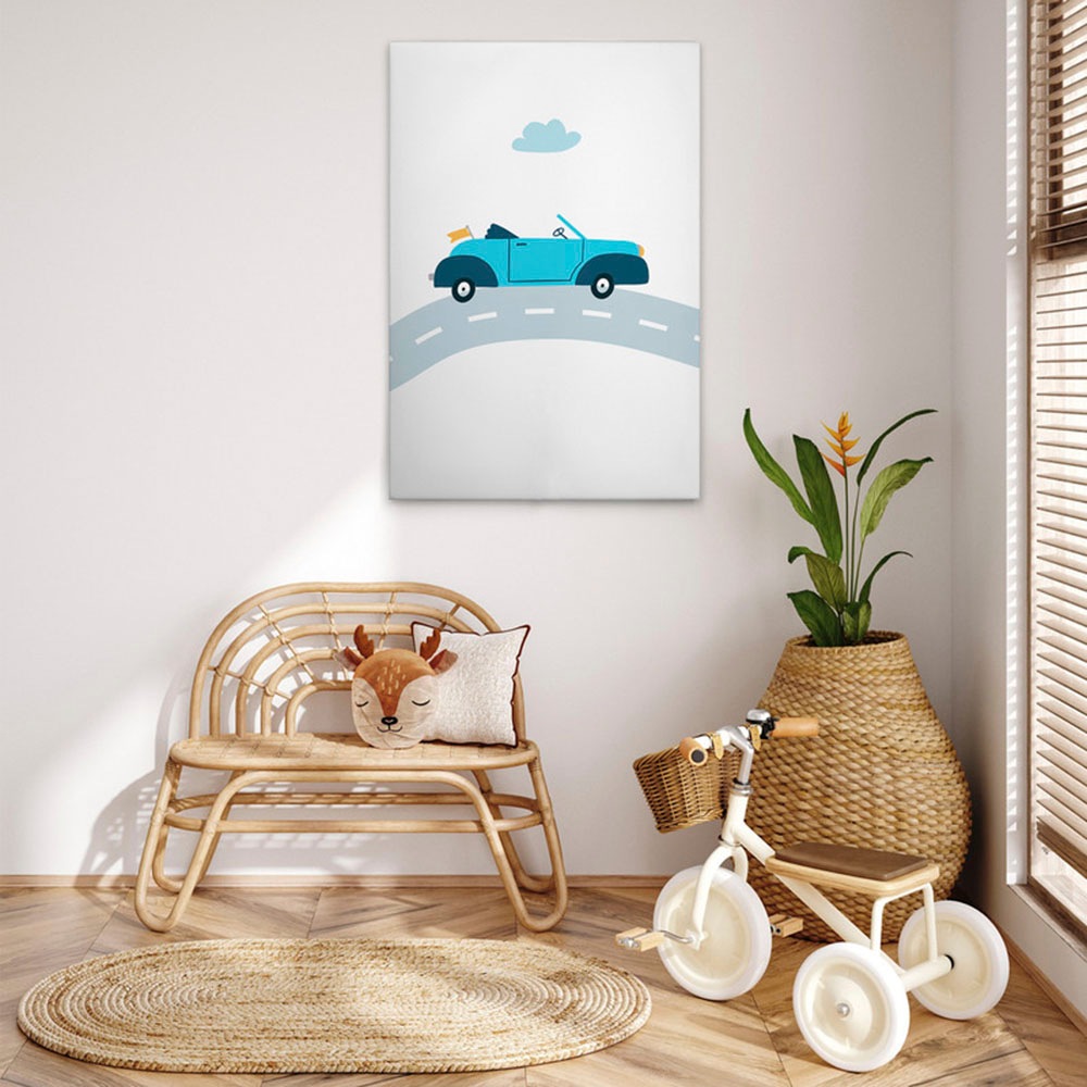 A.S. Création Leinwandbild »Cars 2 - Wandbild Weiß Blau Grau Keilrahmen Kun günstig online kaufen