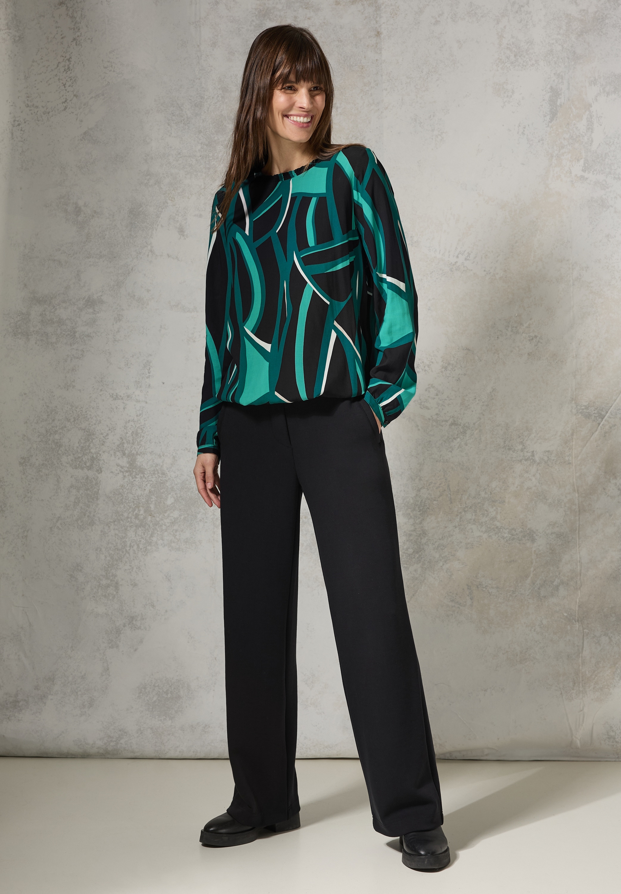 Cecil Langarmbluse, mit All-Over Print