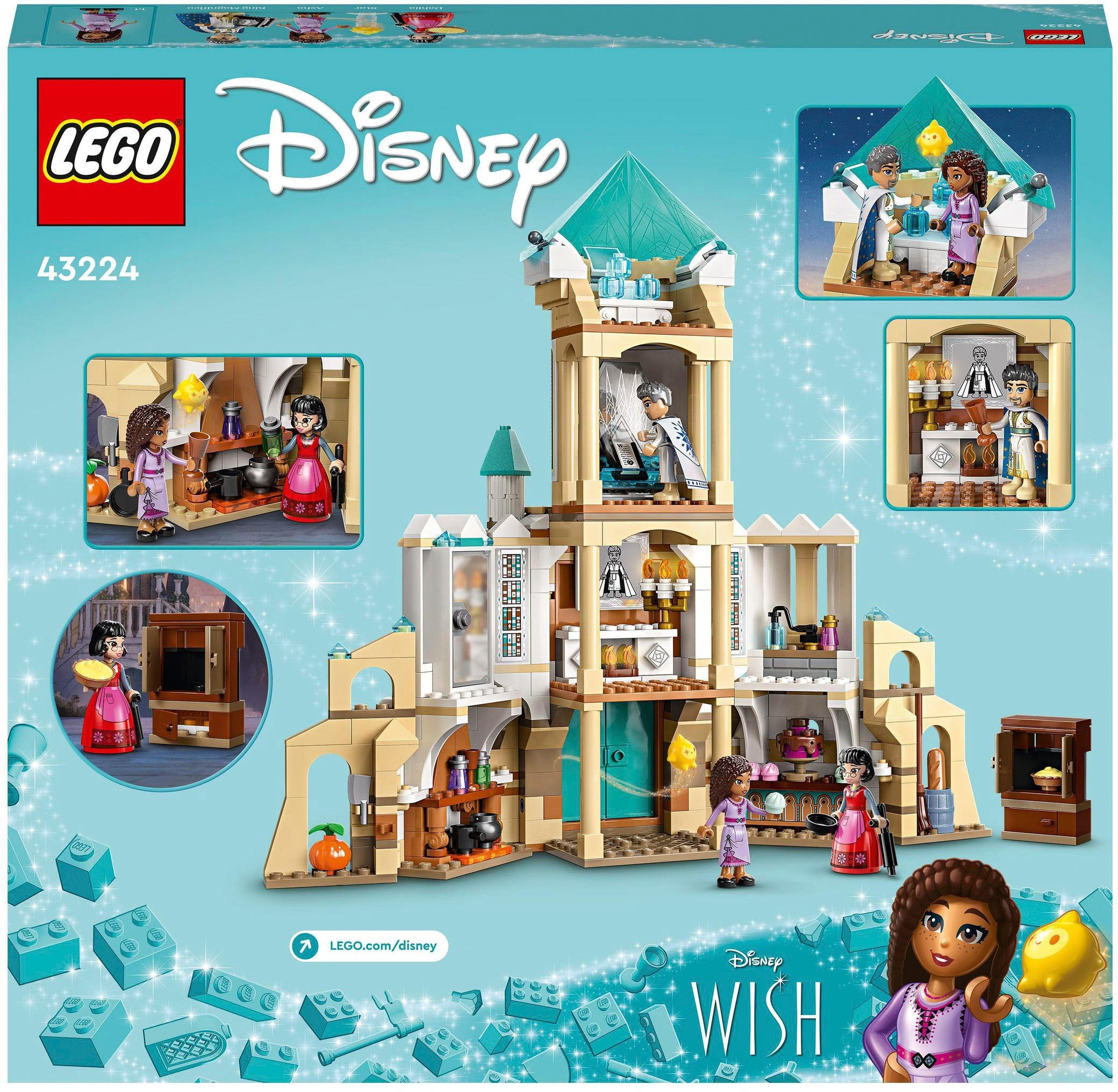 LEGO® Konstruktionsspielsteine »König Magnificos Schloss (43224), LEGO® Disney«, (613 St.), Made in Europe