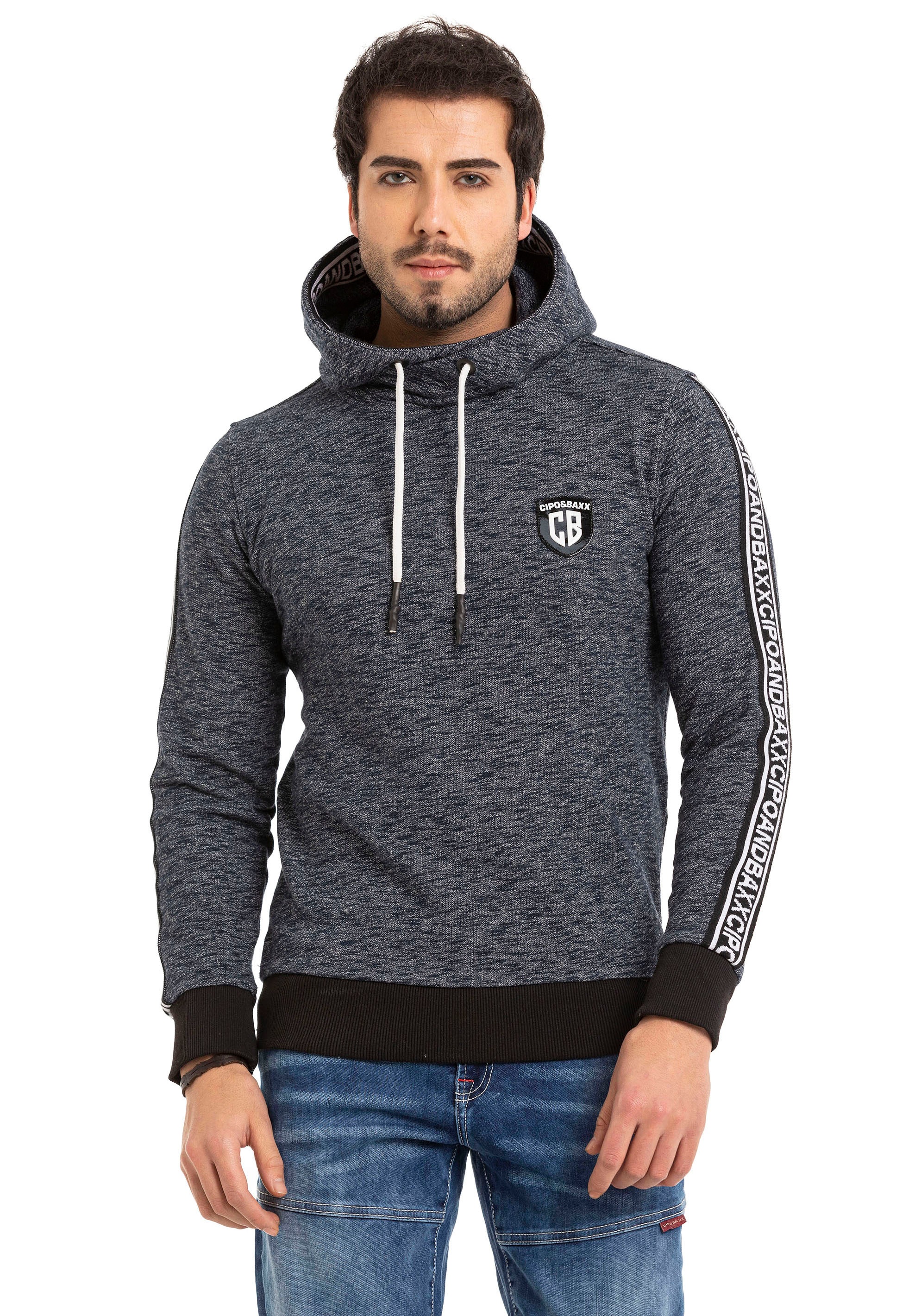 Cipo & Baxx Kapuzensweatshirt, in melierter Optik kaufen