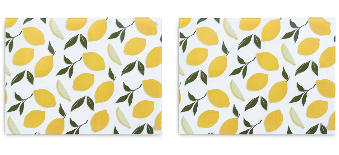 Zeller Present Schneidebrett »Glasschneideplatte "Lemons", 2er Set«, (Set, günstig online kaufen