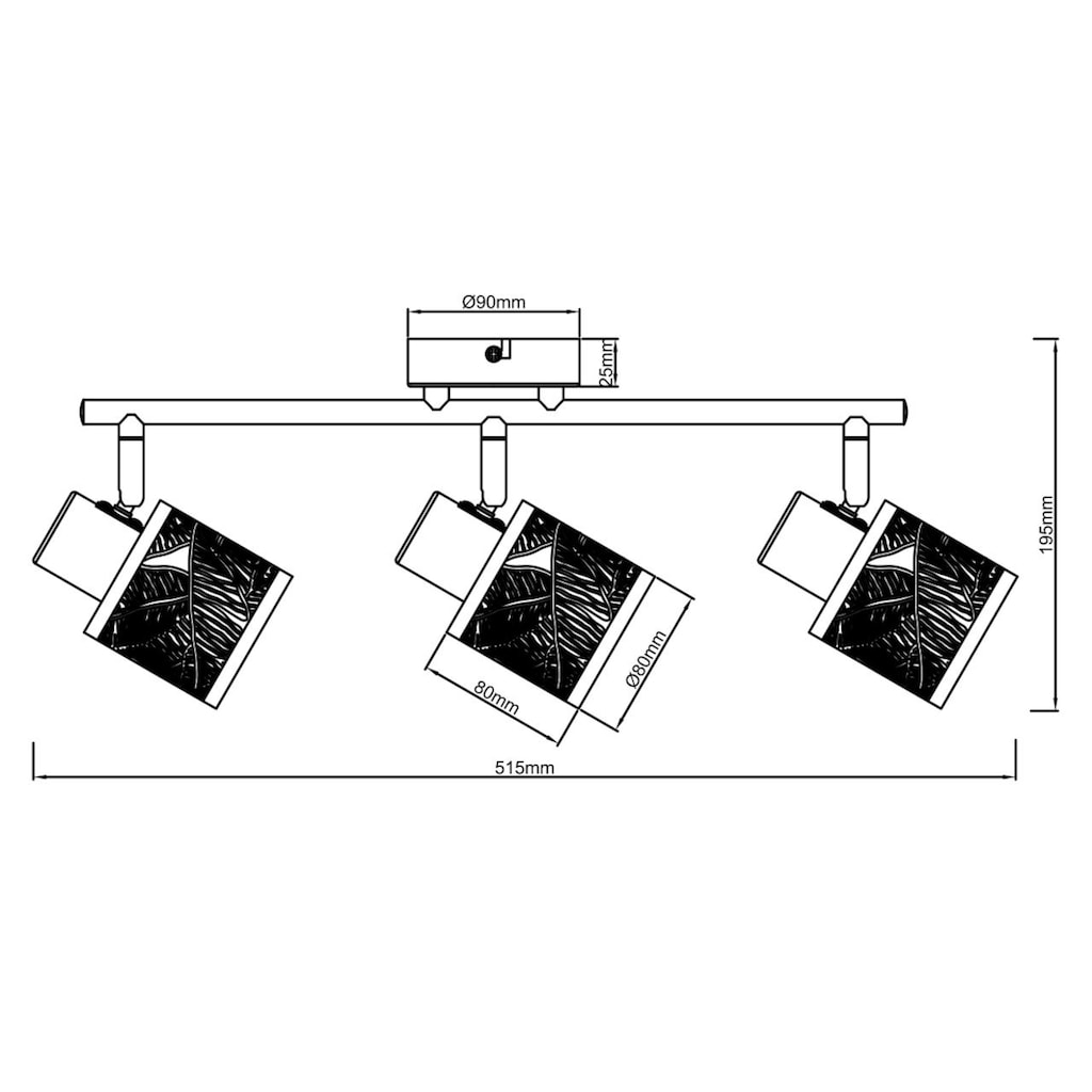 Brilliant Deckenstrahler »Bano«, 3 flammig-flammig