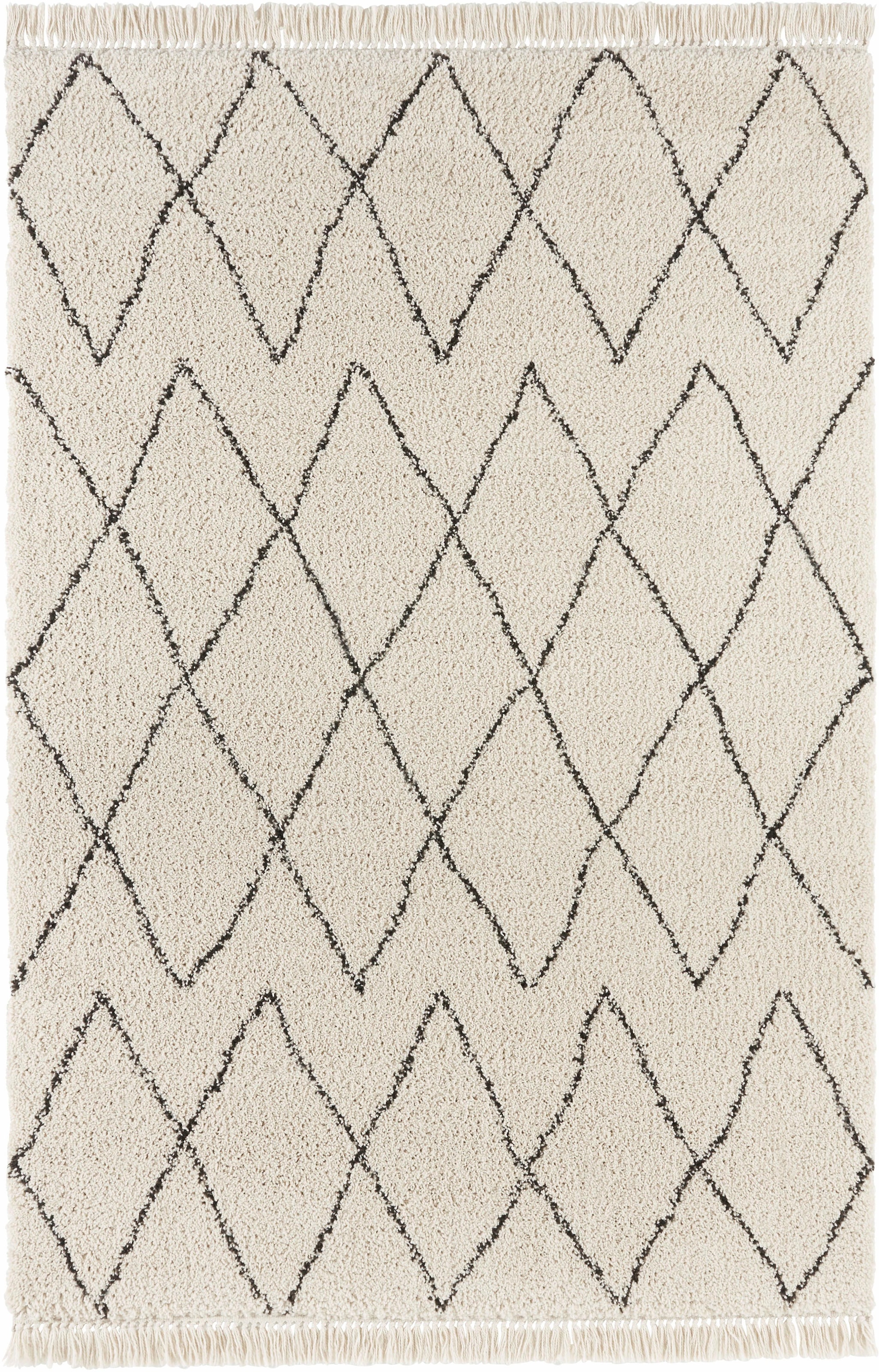 HANSE Home Hochflor-Teppich »Jade«, rechteckig, 35 mm Höhe, Shaggy, Fransen, Skandi, Weich, Modern, Wohnzimmer, Schlafzimmer, Flur