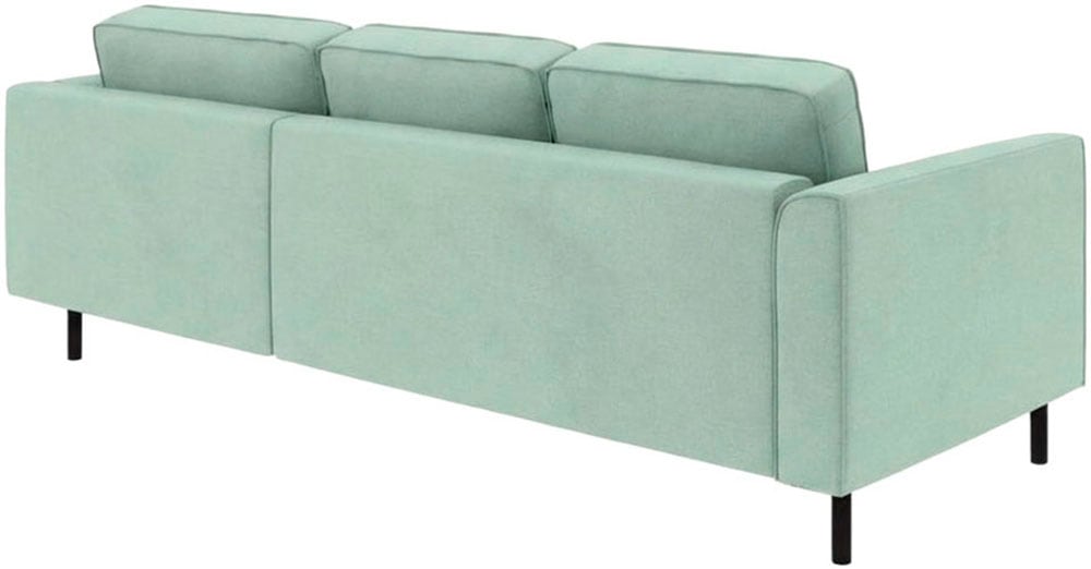 Home affaire Ecksofa »Booster II, whlw. mit Schlaffunktion & Bettkasten, Fuß schwarz« Recamiere beidseitig montierbar,L-Form, in Cord & Struktur LEO o. LINO