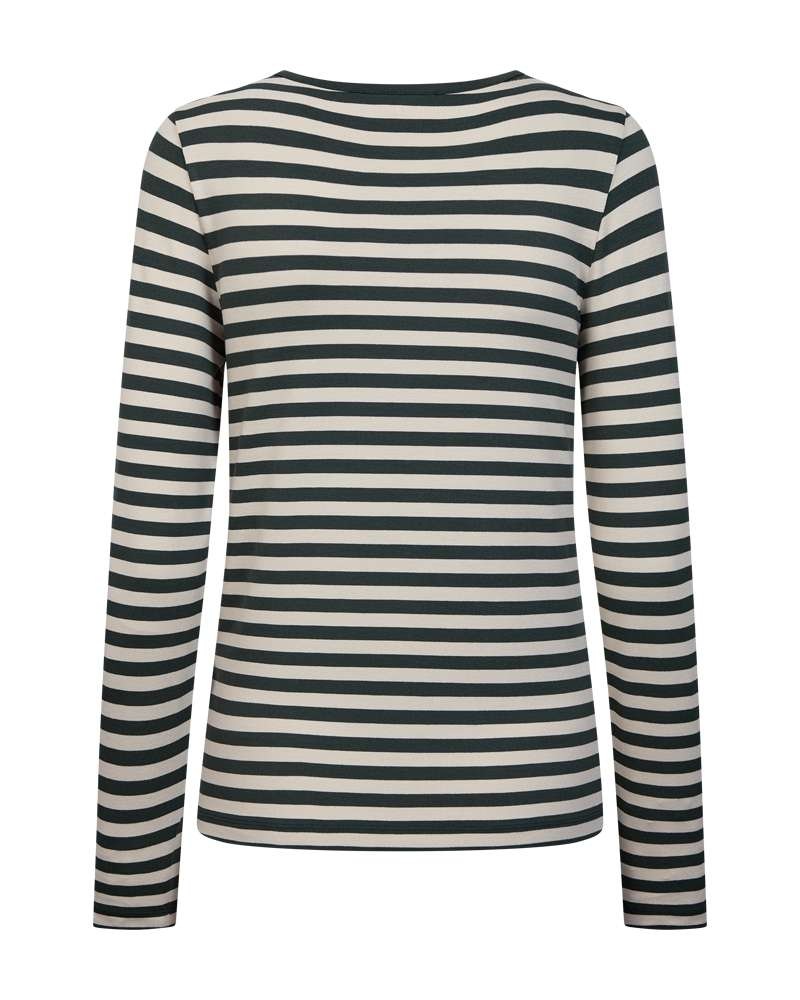 FREEQUENT Langarmshirt »FQLIANA-TEE« im Streifen-Look / Viskose-Stretch