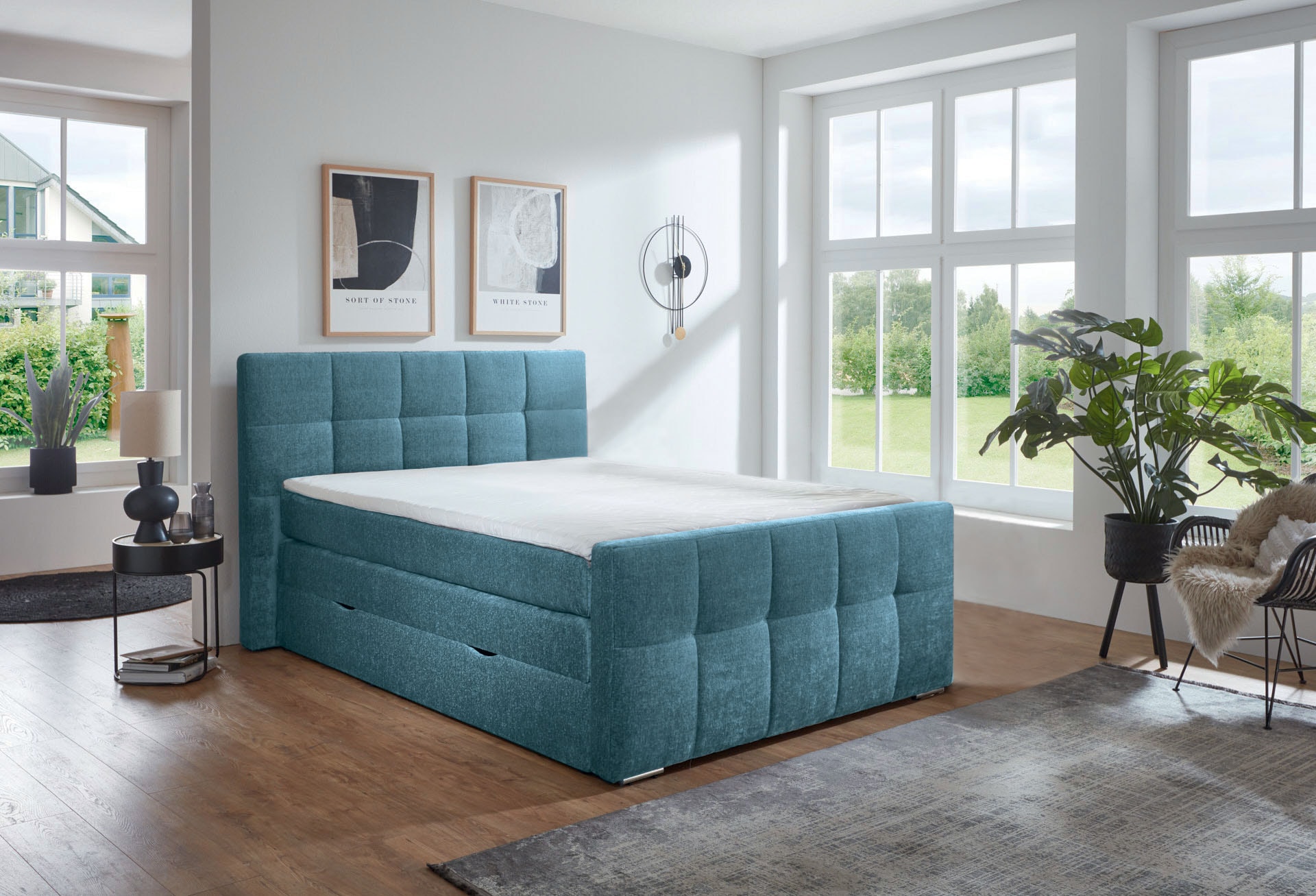 Places of Style Boxspringbett »Rosà«, H3/H3, H3/H4, H4/H4 möglich