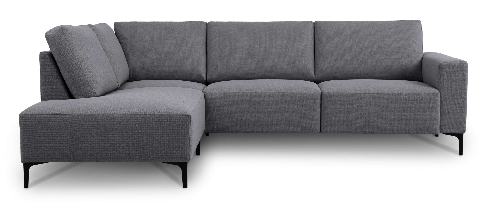 Home affaire Ecksofa »Tournon, L-Form, Breite 256 cm, Webstoff, Chenille«, Designsofa im nordischen Stil, Wellenunterfederung, Metallfüße