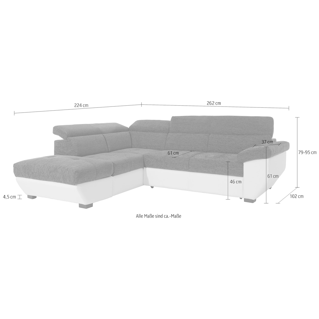 COTTA Ecksofa »Speedway L-Form«