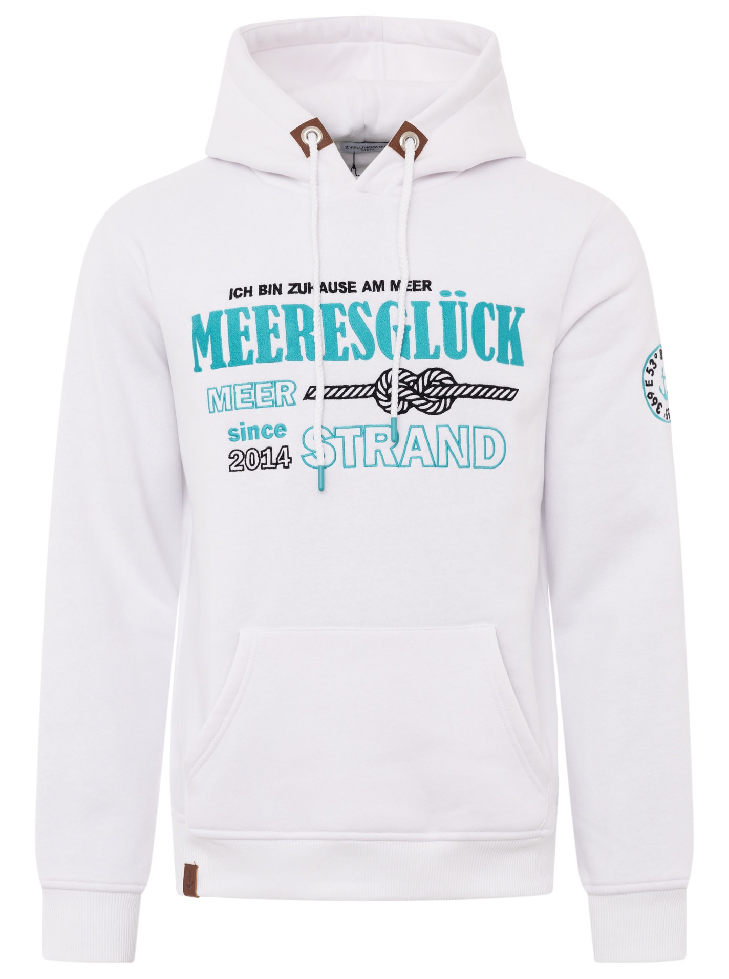 Zwillingsherz Hoodie »"Meeresglück"«, mit gesticktem Detail am Ärmel und Kapuze