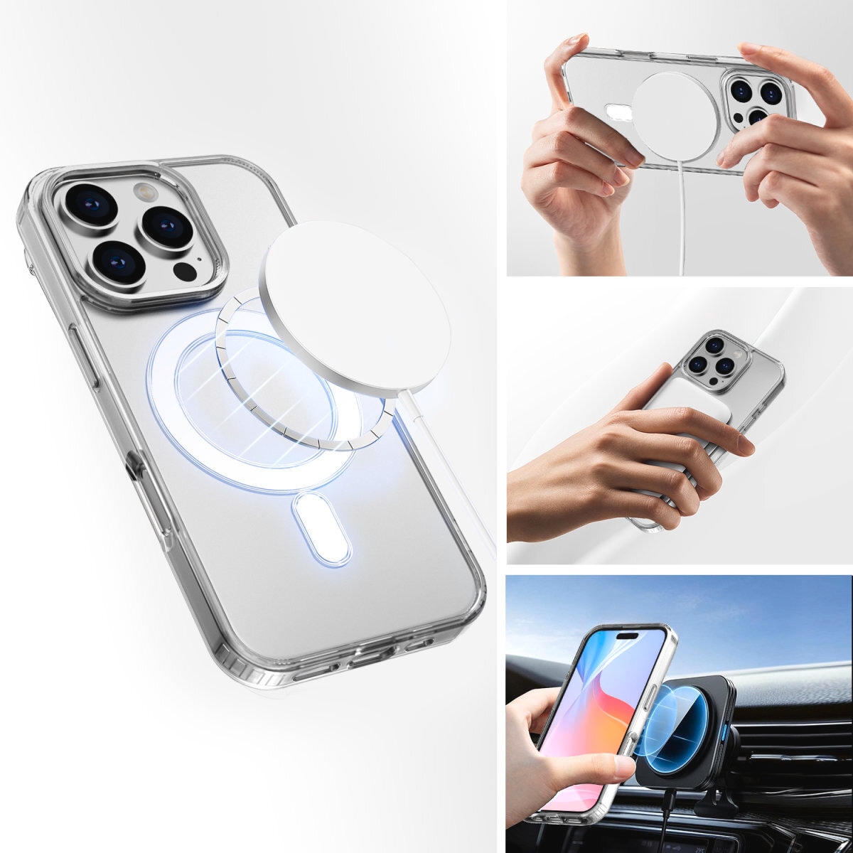 4smarts Handyhülle »3in1 Premium Starter Set für Apple iPhone 16 Pro«, Backcover, Schutzhülle, Handyschutzhülle, Case, Schutzcase, stoßfest