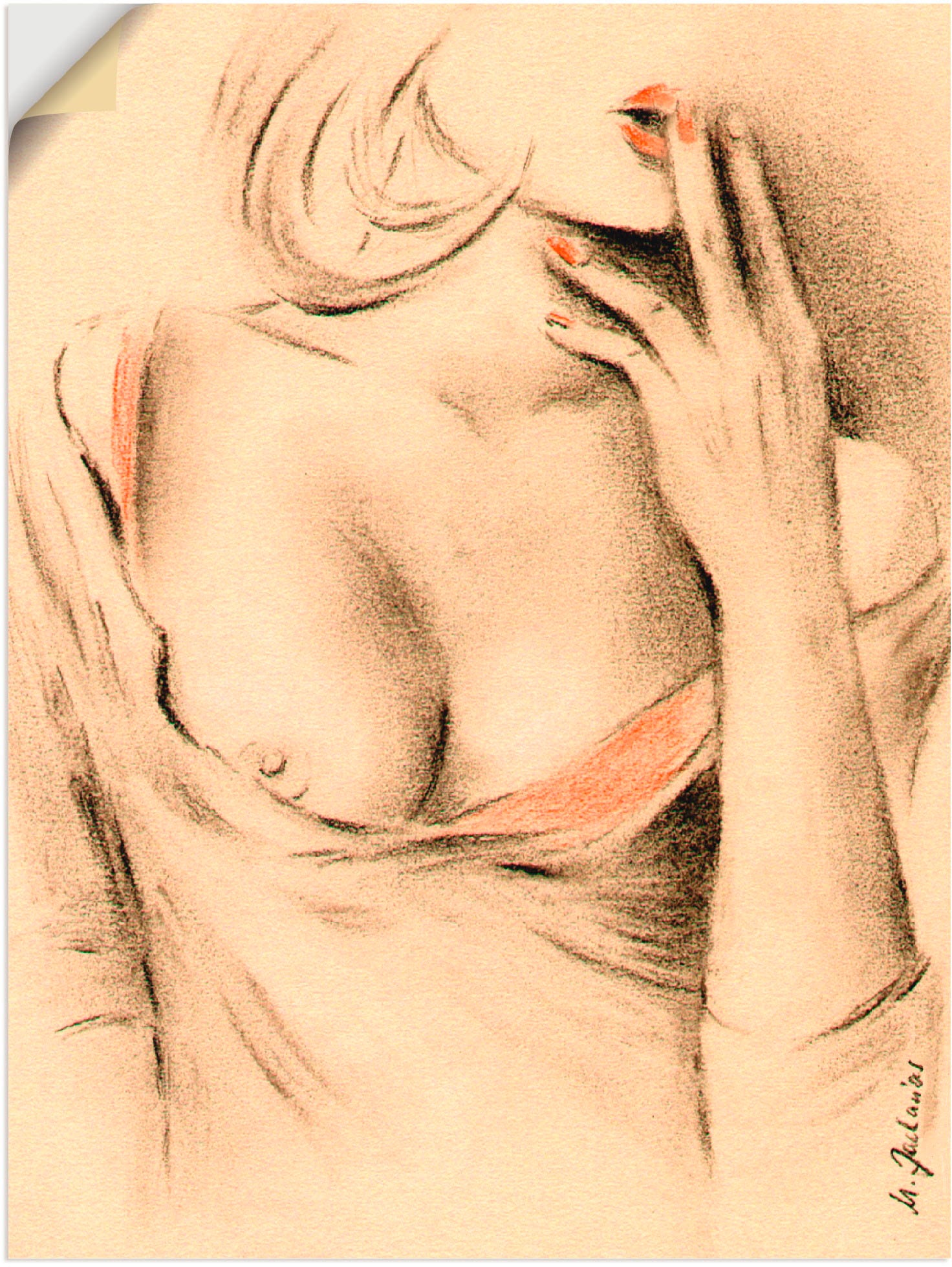 Artland Wandbild "Aphrodite der Moderne", Frau, (1 St.), als Leinwandbild, günstig online kaufen