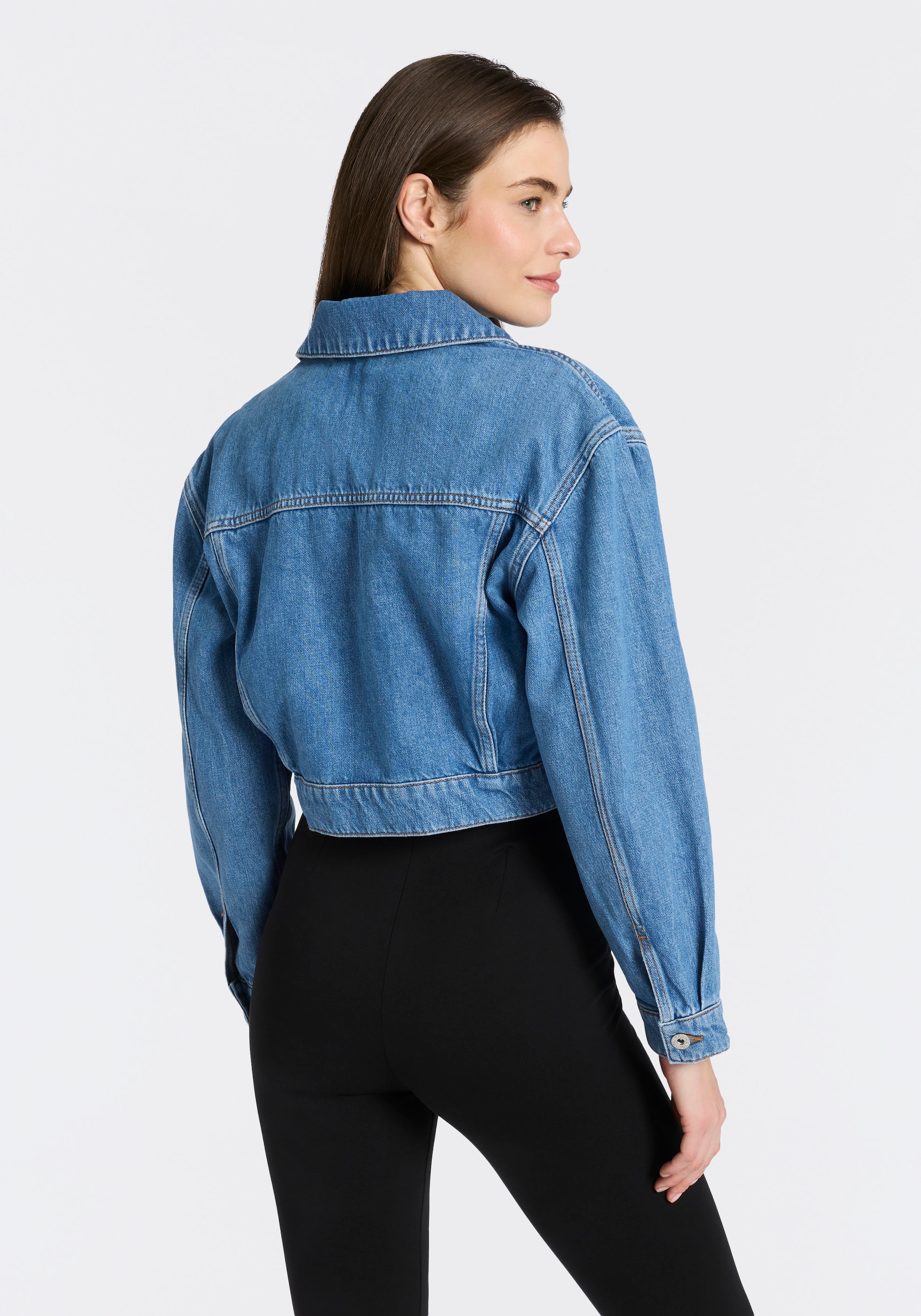 HUGO Blue Jeansjacke »Galatea« in Cropped-Länge